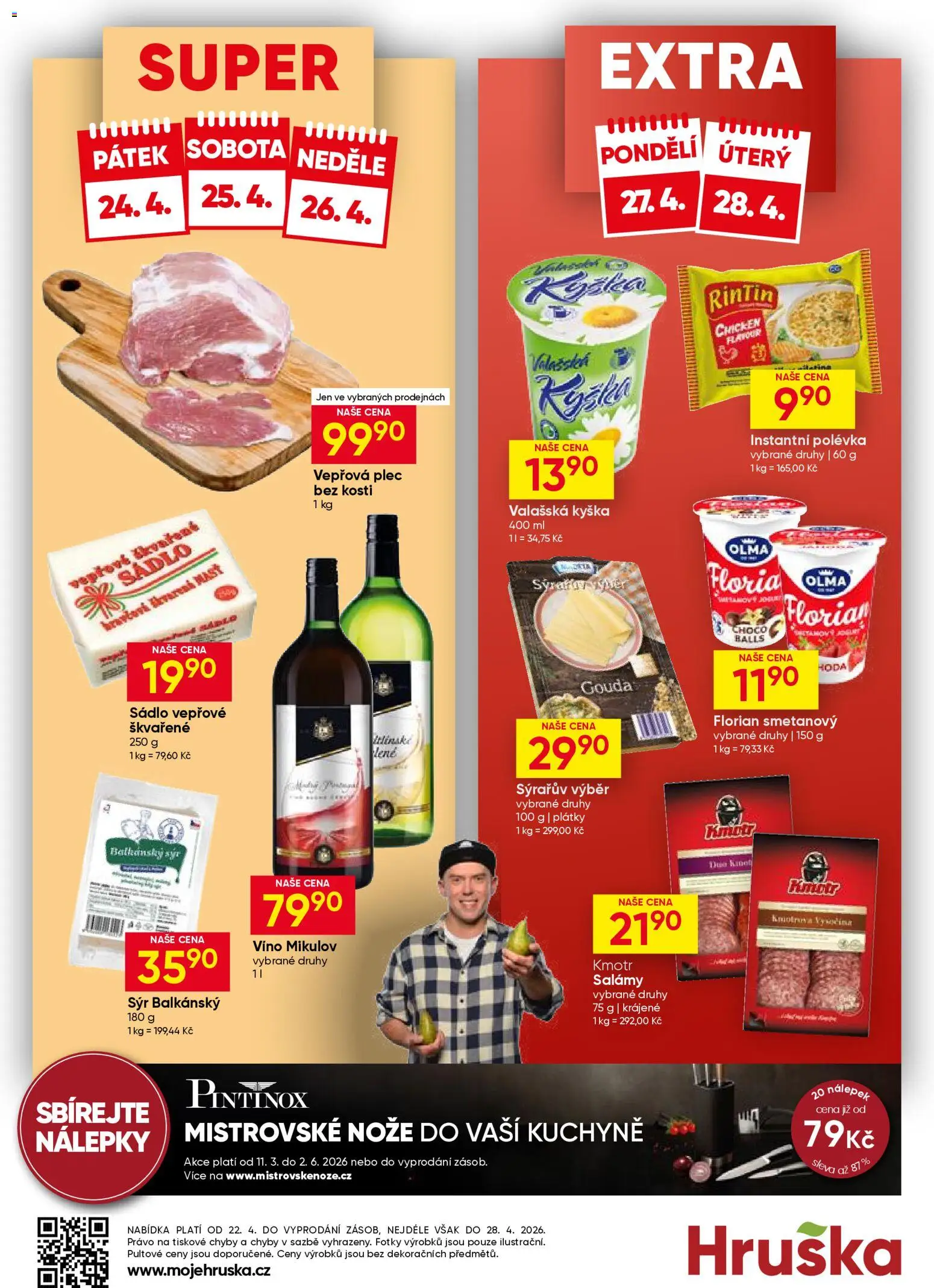 Hruška leták od 22.04.2026 | Strana: 12 | Produkty: Sádlo, Gouda, Sýr, Nože