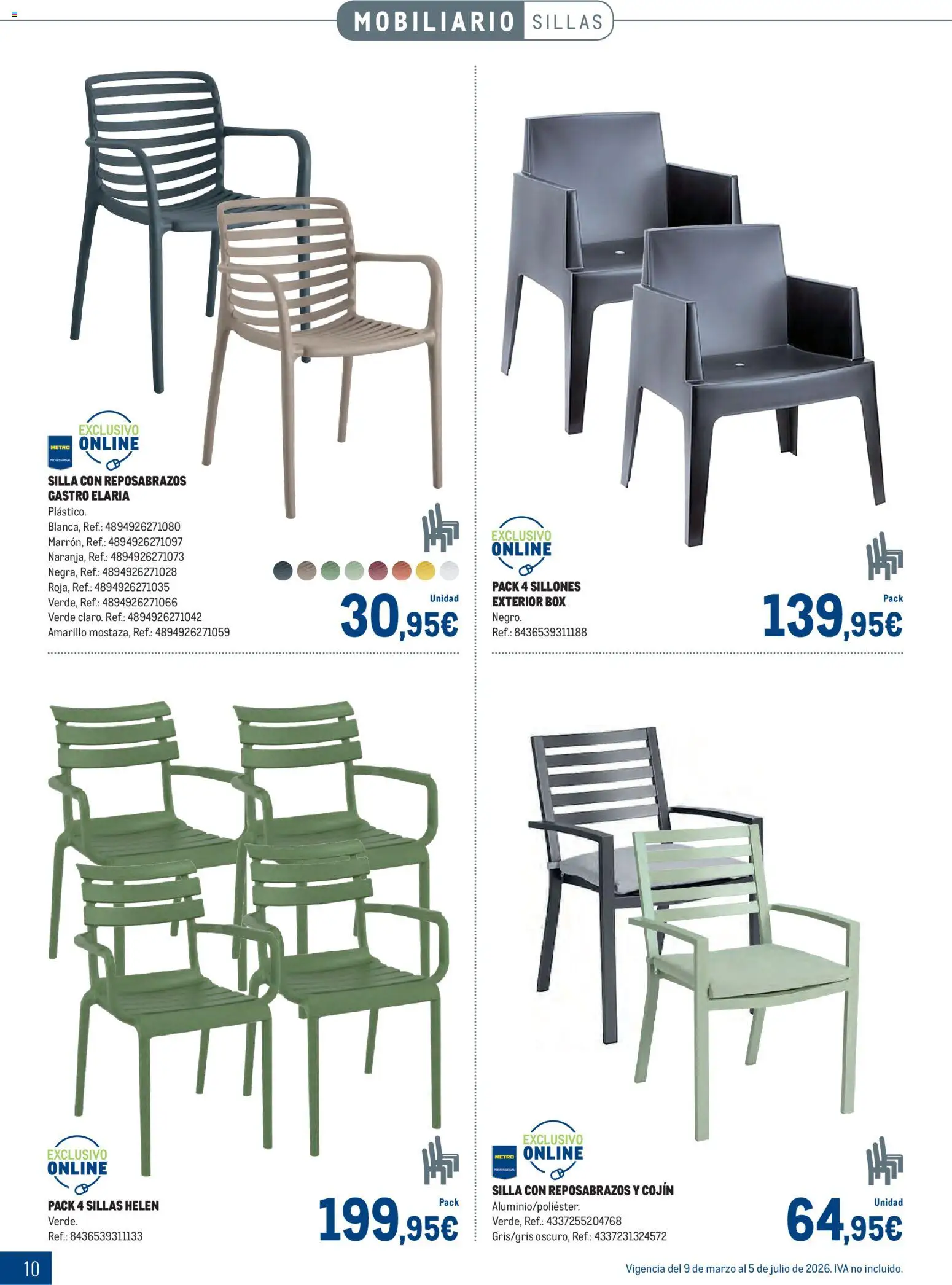 Makro - Especial Terrazas │ válido desde el 09.03.2026 | Página: 10 | Productos: Cojín, Silla