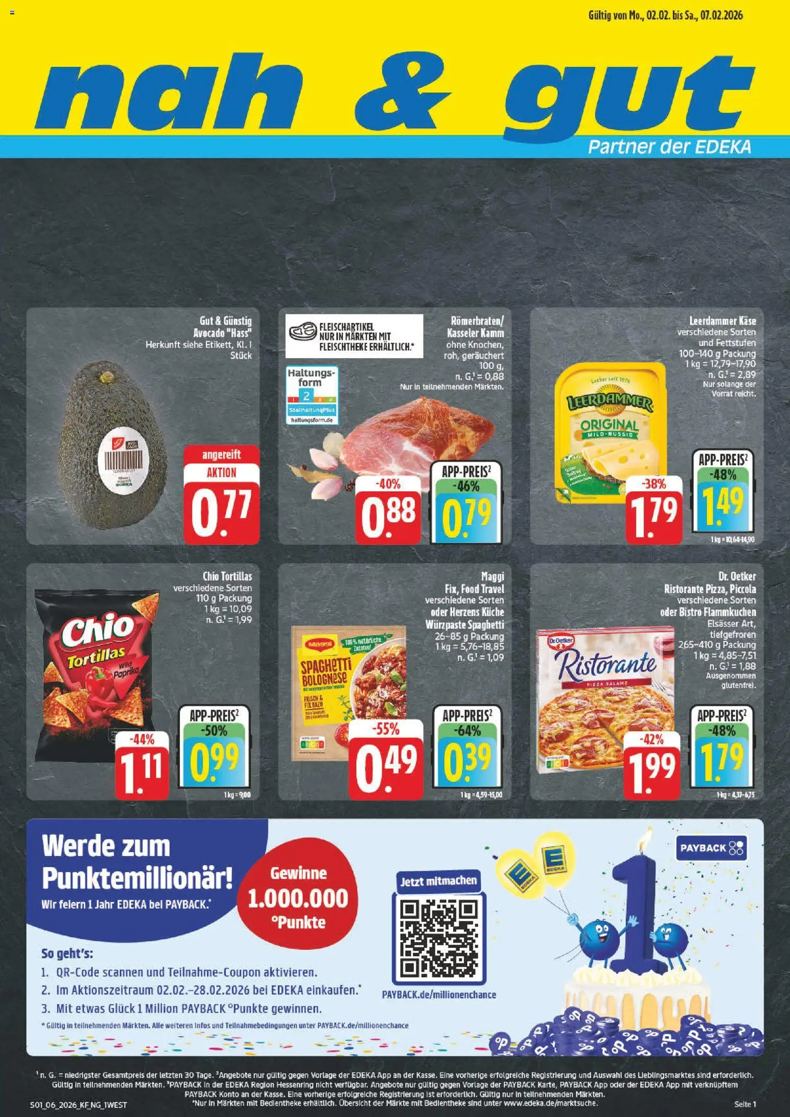 nah & gut Prospekt 	 – gültig ab 02.02.2026 | Seite: 1 | Produkte: Ristorante, Avocado, Paprika, Chio tortillas