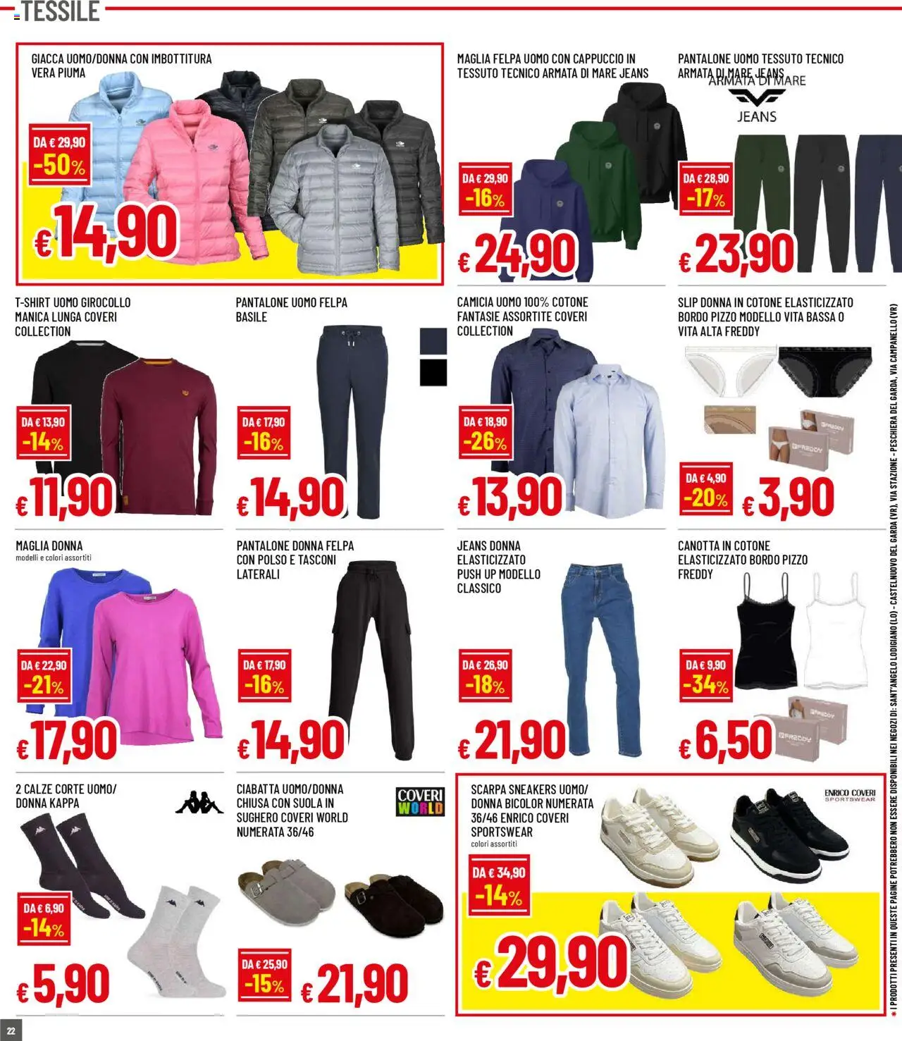 Volantino Galassia del 02.10.2025 | Pagina: 22 | Prodotti: Canotta, Felpa, Sneakers, Cappuccio