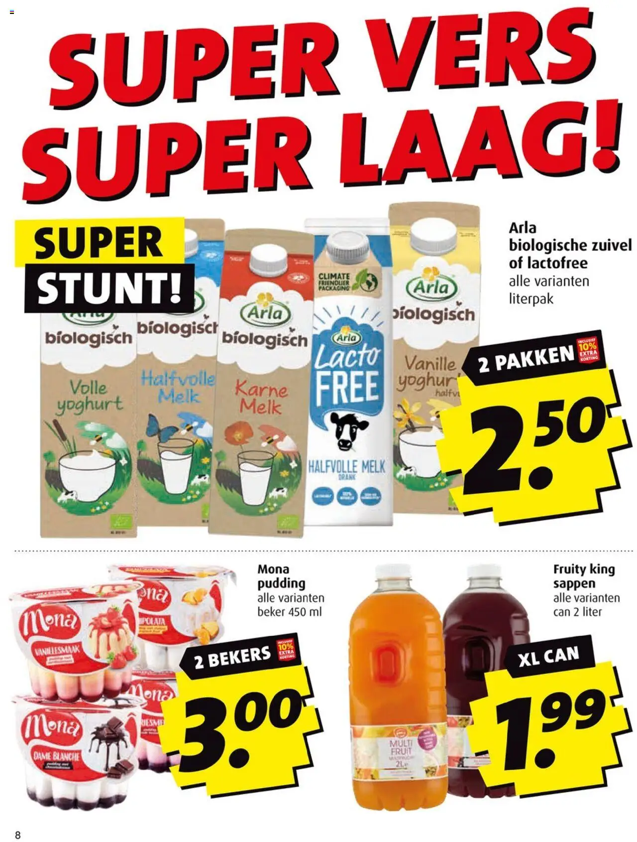  | Pagina: 8 | Producten: Melk, Yoghurt, Pavilon, Fruit