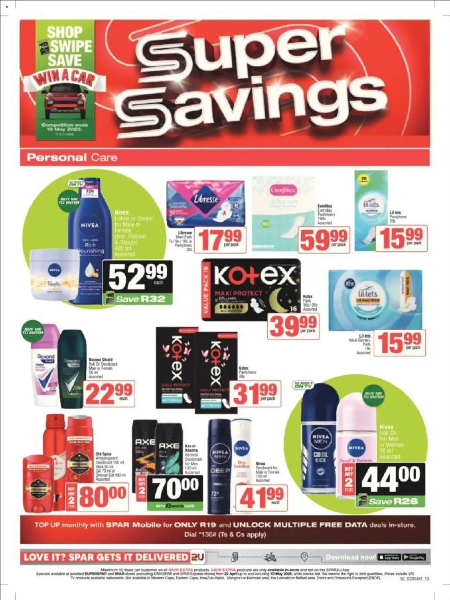 New Spar catalogue – valid from 22.04.2026 | Page: 14 | Products: Data, Shower, Shower gel