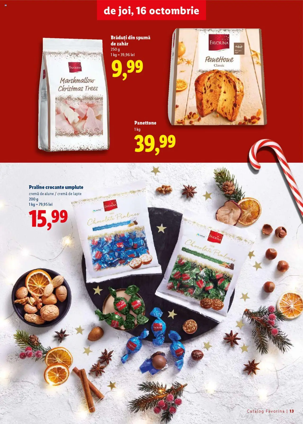 Noul catalog Lidl – valabil de la 16.10.2025 | Pagină: 13 | Produse: Alune, Lapte, Cremă, Zahăr