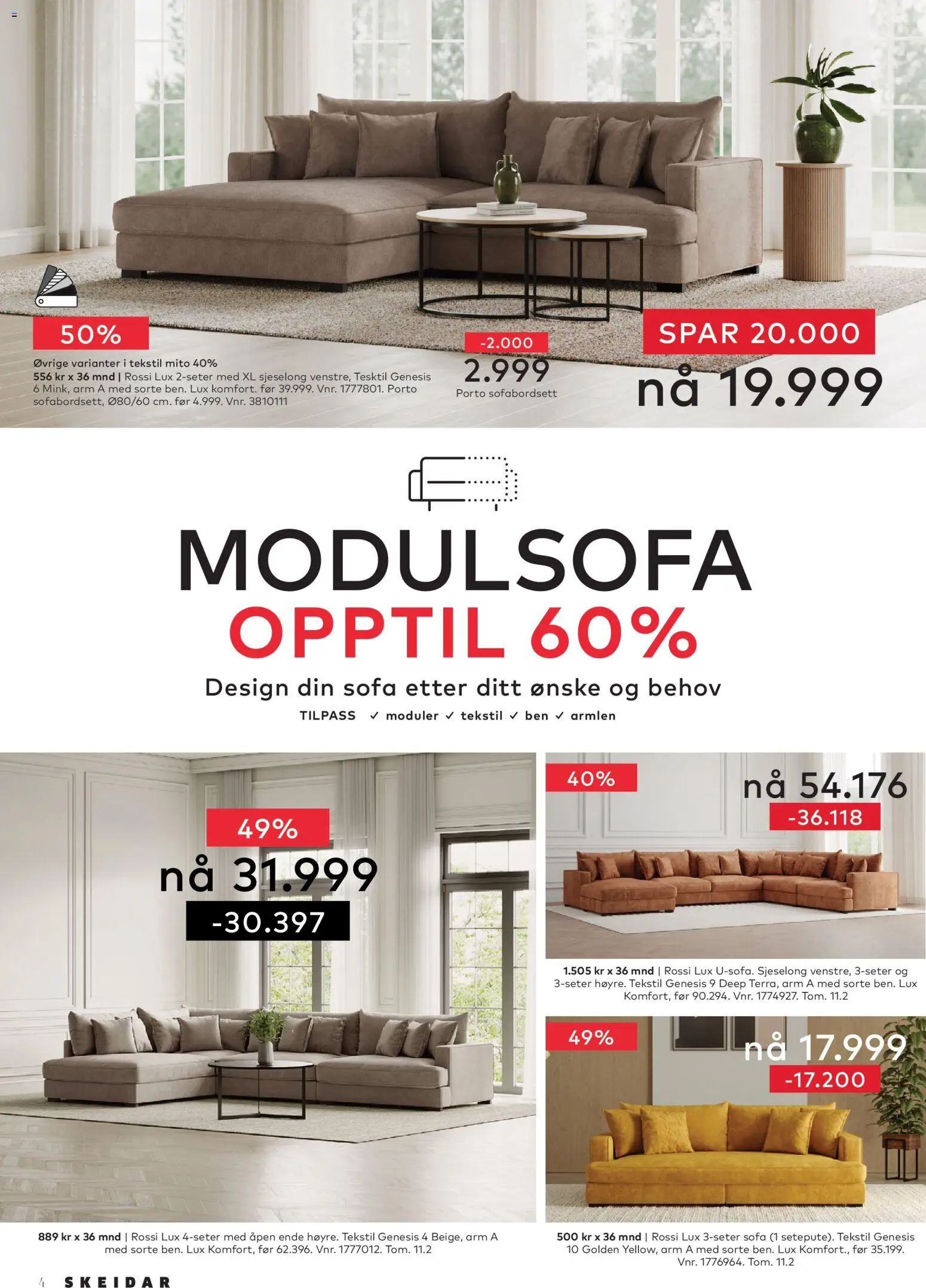 {H1} | Side: 4 | Produkter: Суміш дитяча, Sofa, Sjeselong