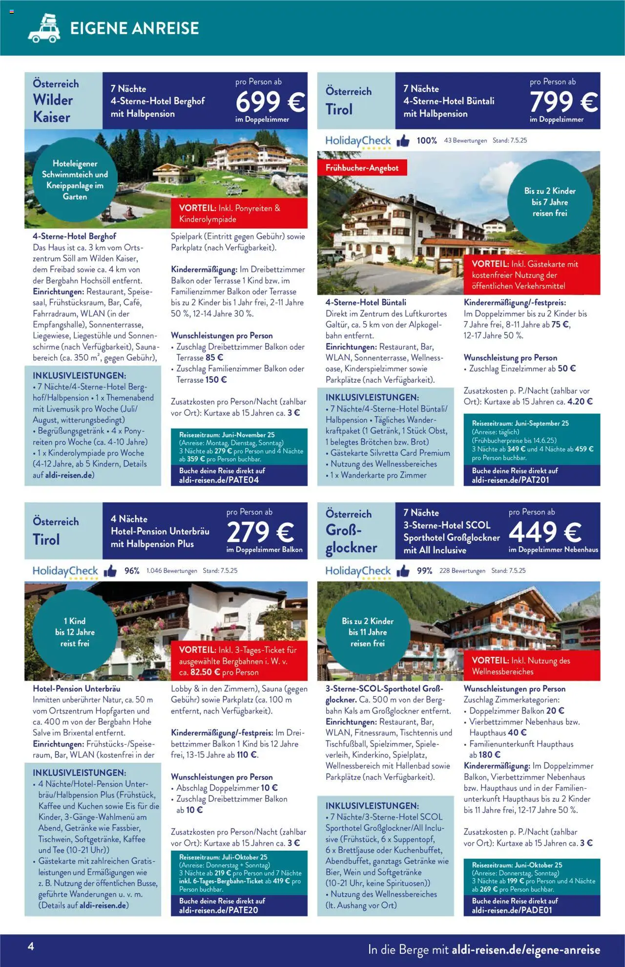 Aldi Reisen Prospekt 	 - gültig ab dem 02.06.2025 | Seite: 4 | Produkte: Kaffee, Wein, Tee, Kuchen
