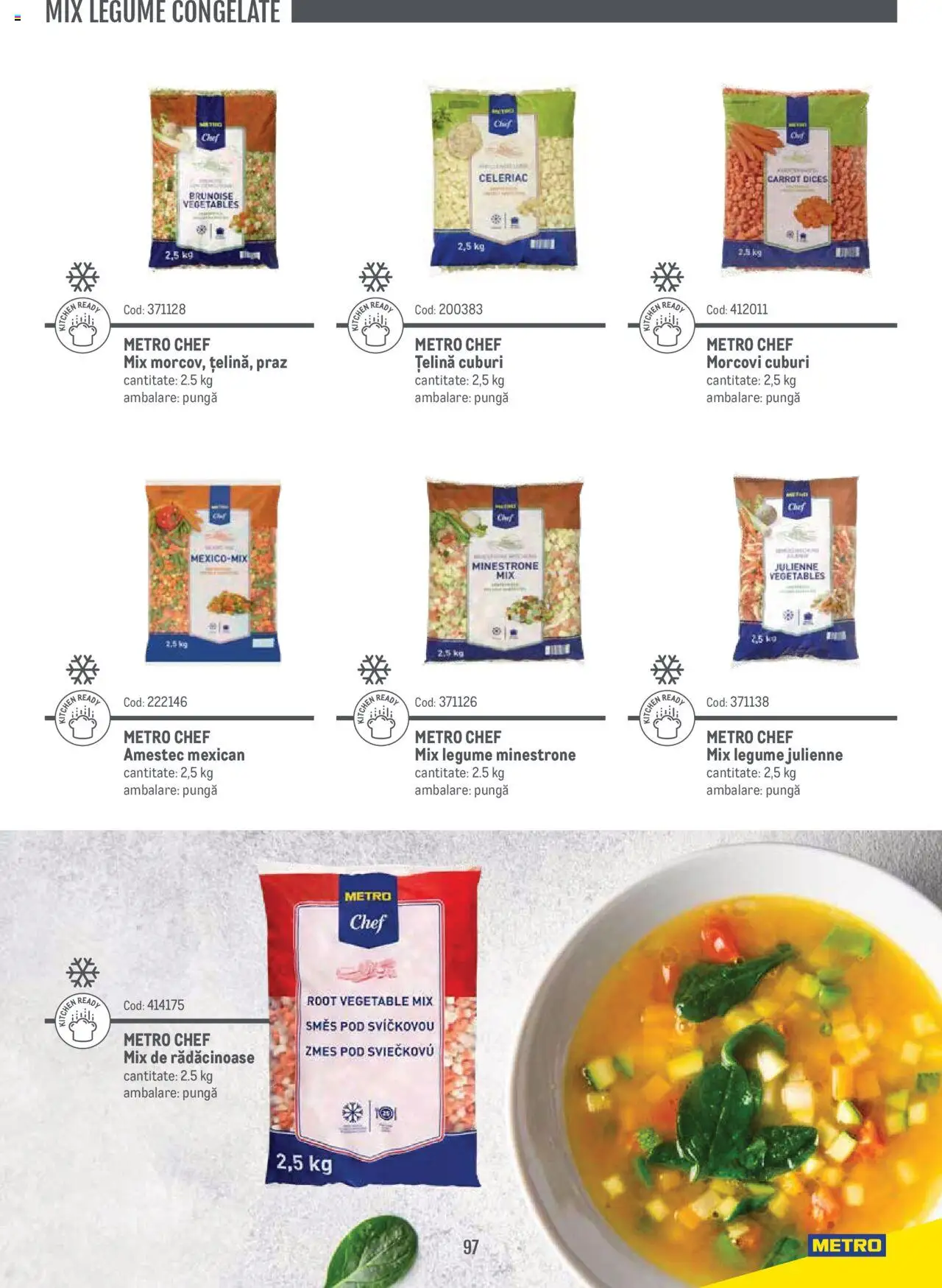Noul catalog Metro – valabil de la 14.11.2024 | Pagină: 97 | Produse: Pungă, Țelină, Morcovi, Legume
