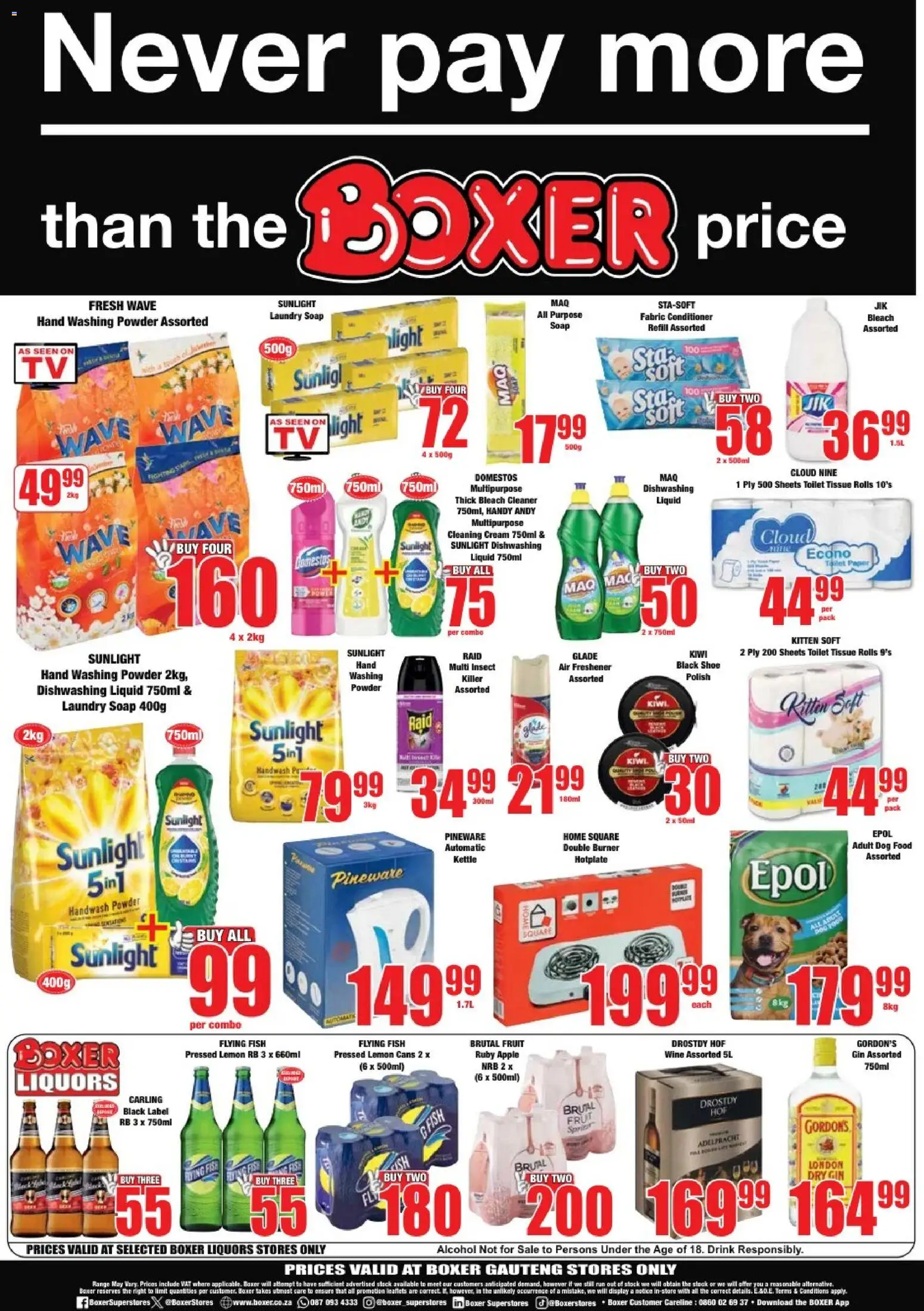 New Boxer catalogue – valid from 23.02.2026 | Page: 12 | Products: Kettle, Bleach, Conditioner, Lemon