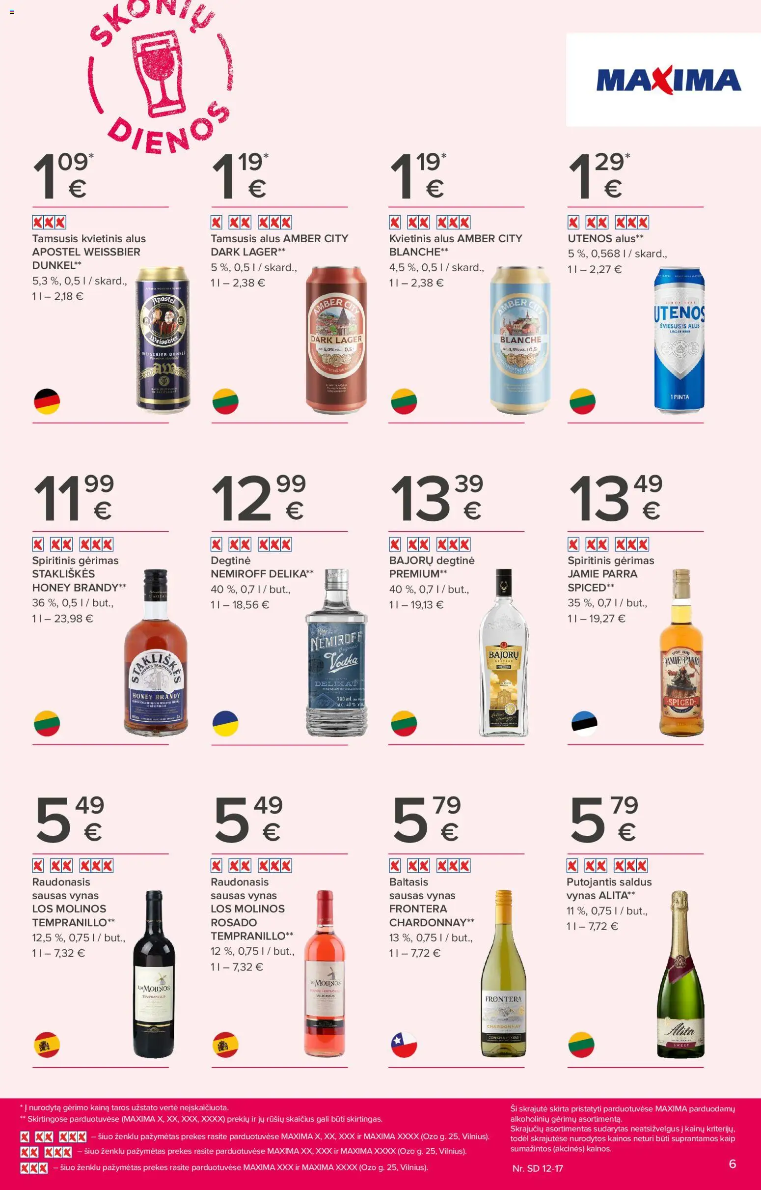 MAXIMA akcijos nuo 11.12.2025 | Puslapis: 6 | Prekių: Degtinė, Vynas, Alus
