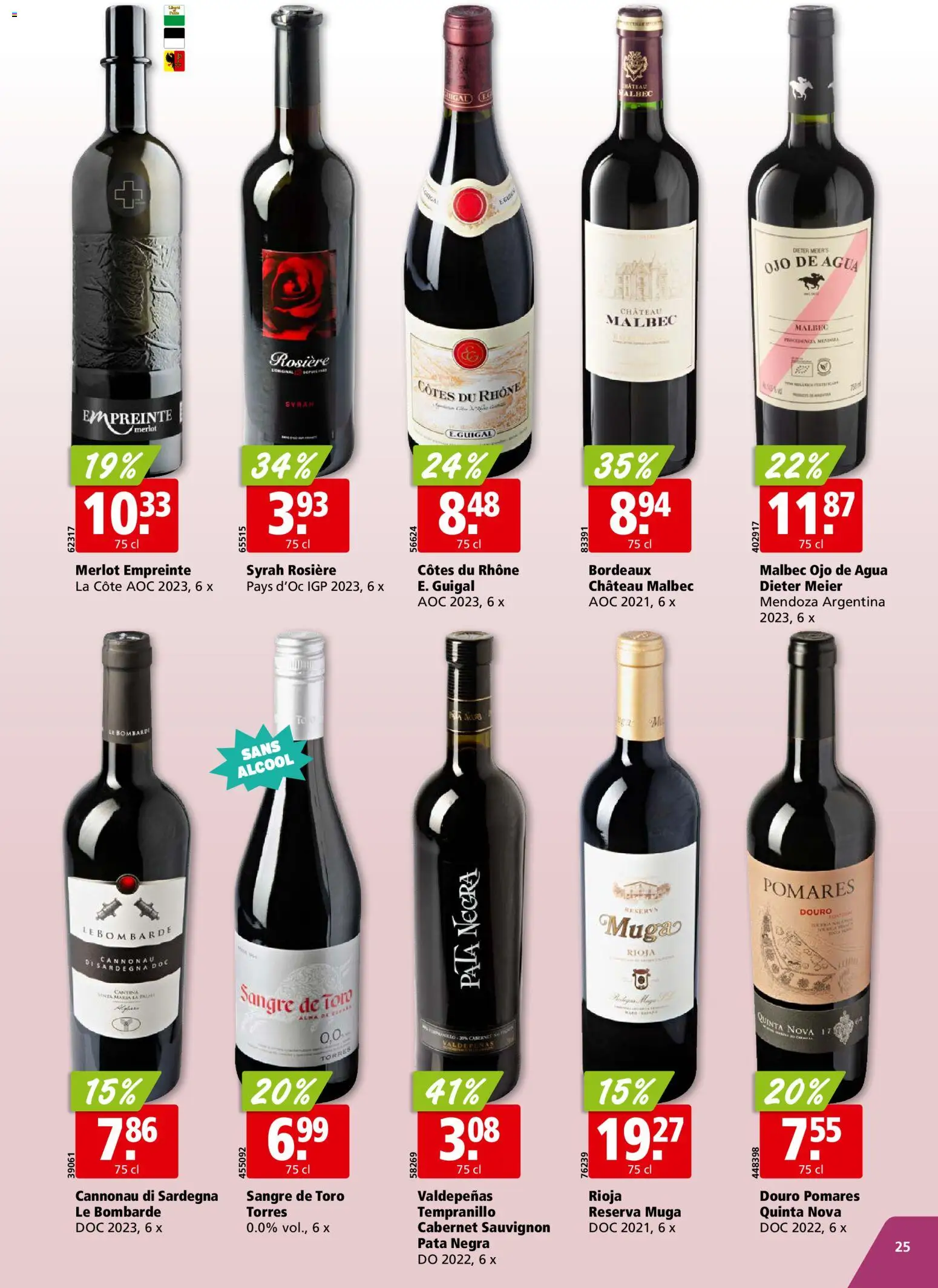 Aligro Aktionen Chavannes, Matran, Genève, Sion – gültig ab 16.02.2026 | Seite: 25 | Produkte: Merlot