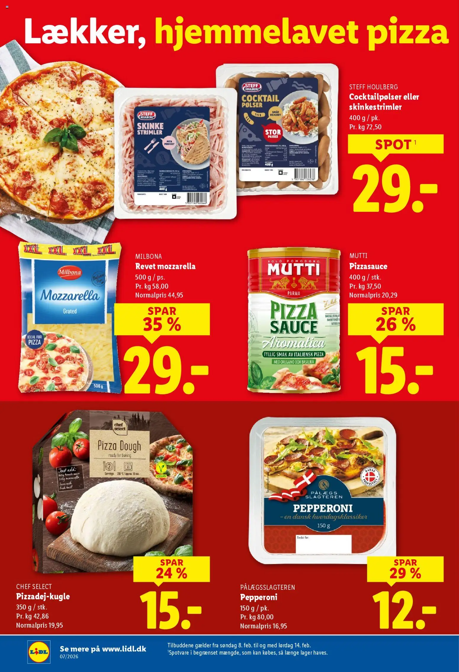 Lidl tilbudsavis – gyldig fra 08.02.2026 | Side: 22 | Produkter: Pølser, Skinke, Søm, Oregano