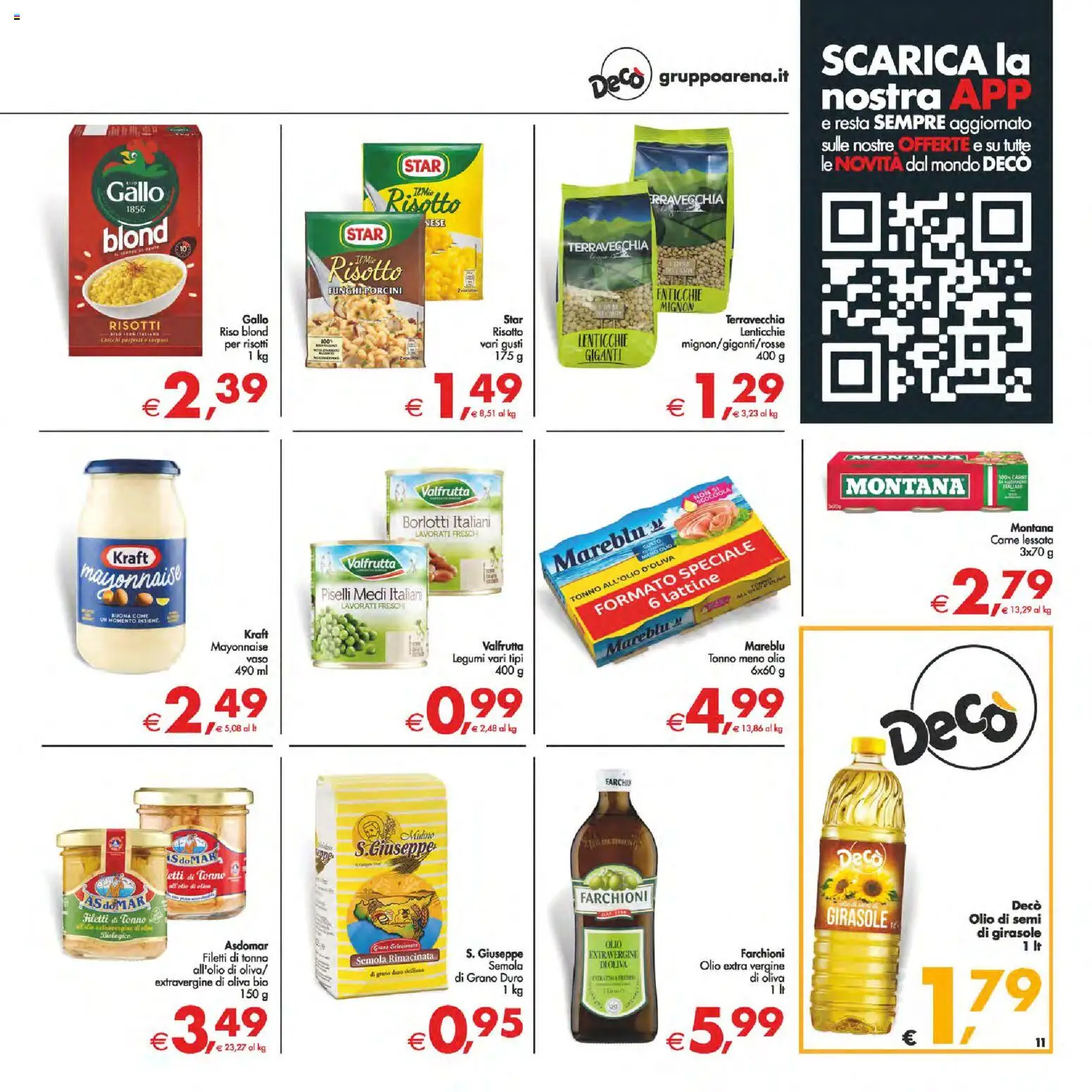 Volantino Decò del 24.02.2026 | Pagina: 11 | Prodotti: Legumi, Lenticchie, Piselli, Olio extra vergine