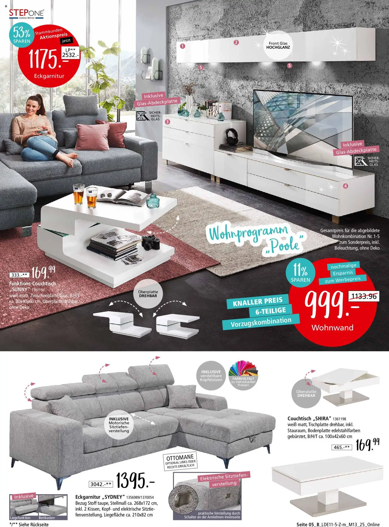 Zurbrüggen Z2-Junges Wohnen – gültig ab 08.11.2025 | Seite: 9 | Produkte: Wohnwand, Couchtisch