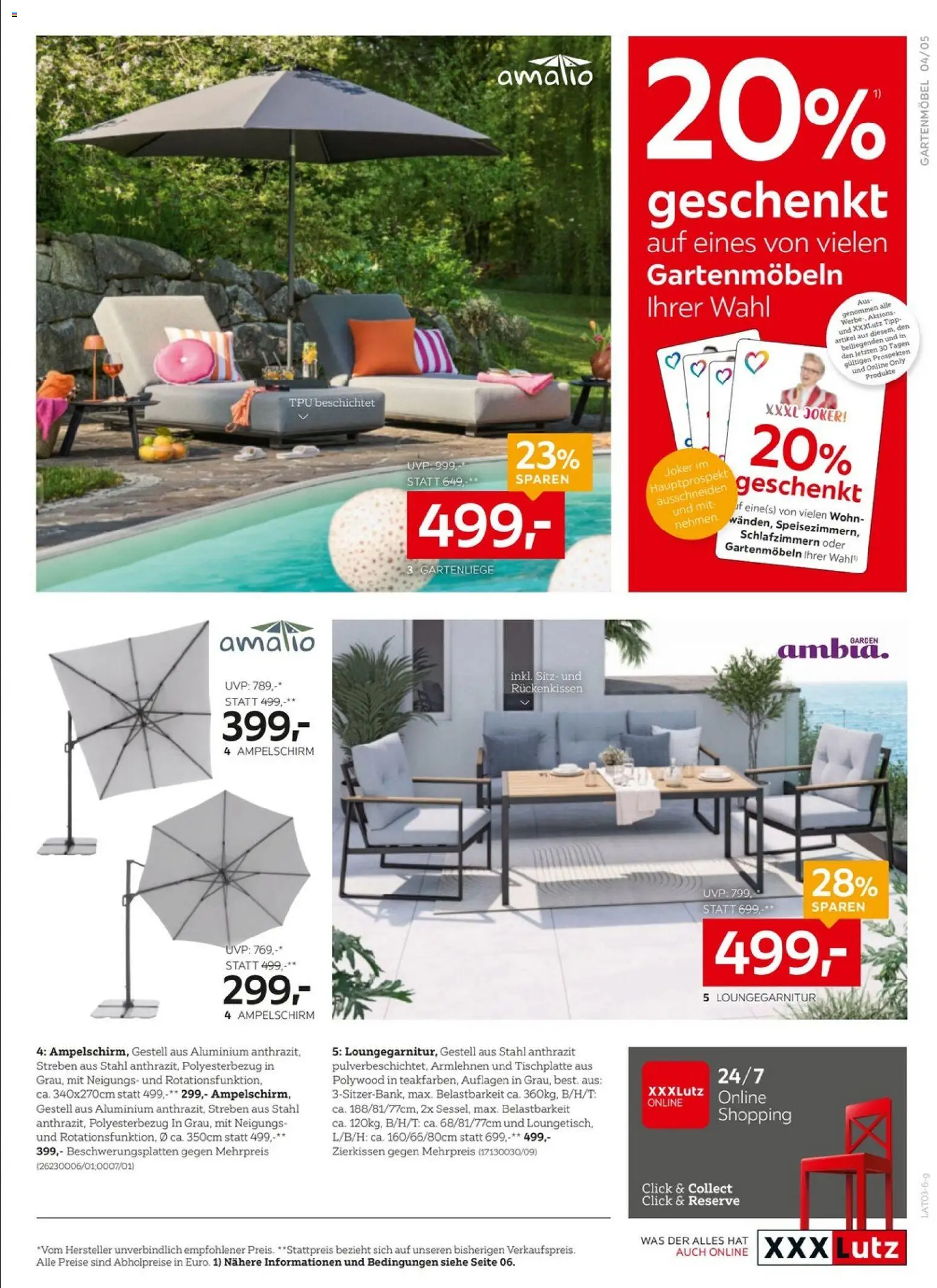 XXXLutz Gartenmöbel gültig ab 10.03.2026 | Seite: 5 | Produkte: Gartenmöbel