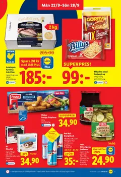 Lidl reklamblad aktuell från 22.09.2025 | Sida: 11 | Produkter: Red bull, Pizza, Energidryck, Gurka
