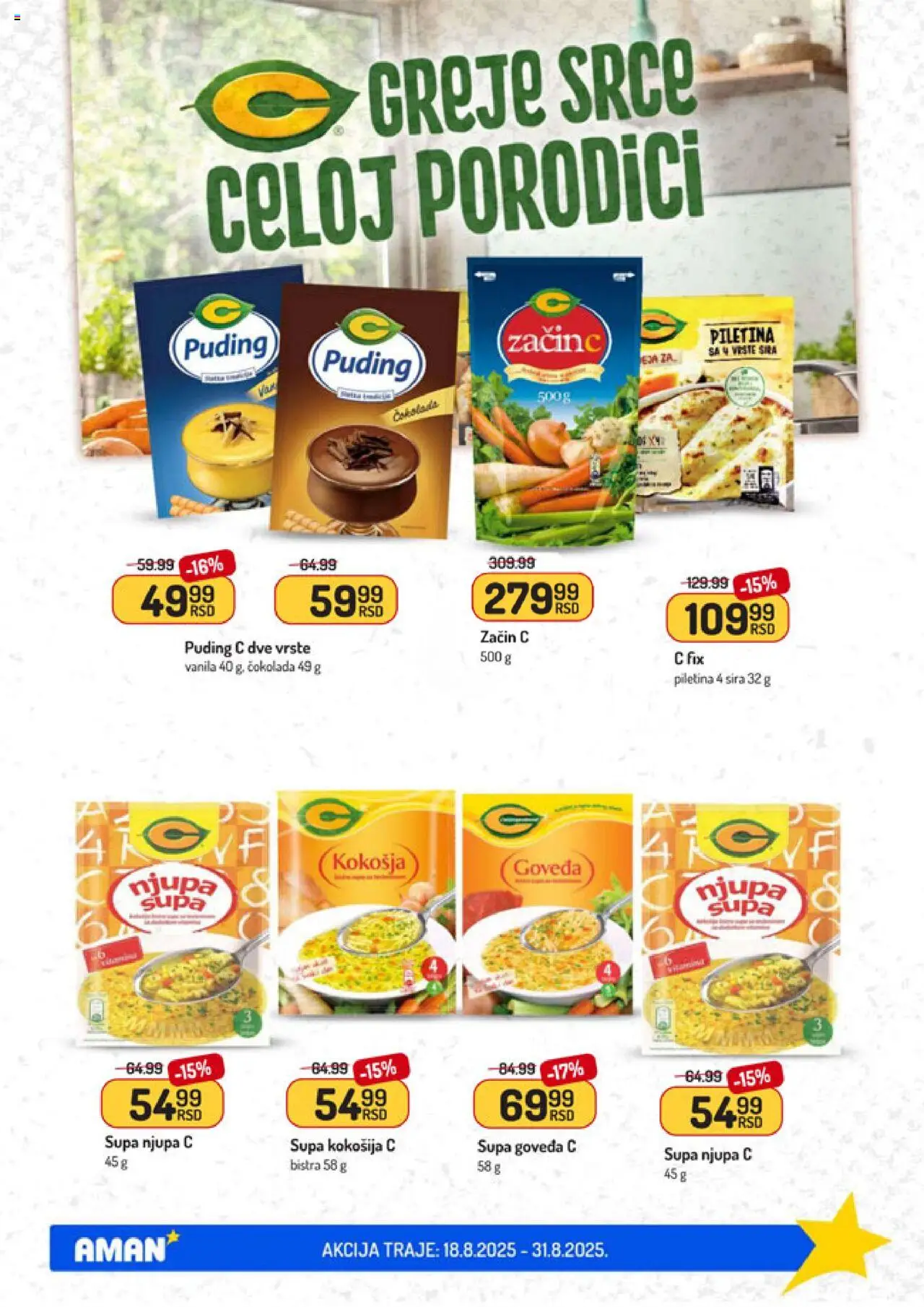 Aman katalog - važi od 18.08.2025 | Strana: 20 | Proizvode: Puding, Čokolada, Piletina
