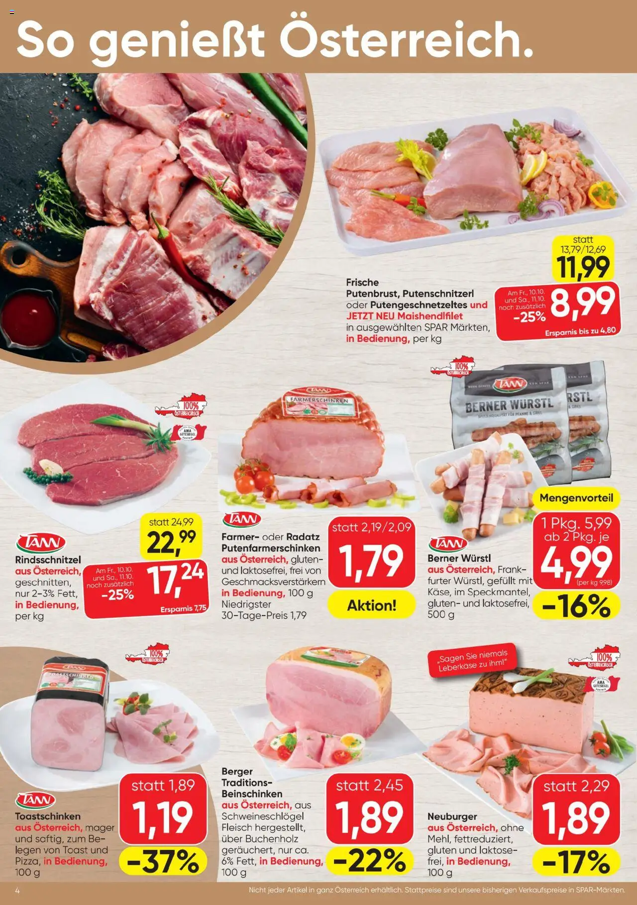 Spar Flugblatt gültig ab 09.10.2025 | Seite: 4 | Produkte: Chili