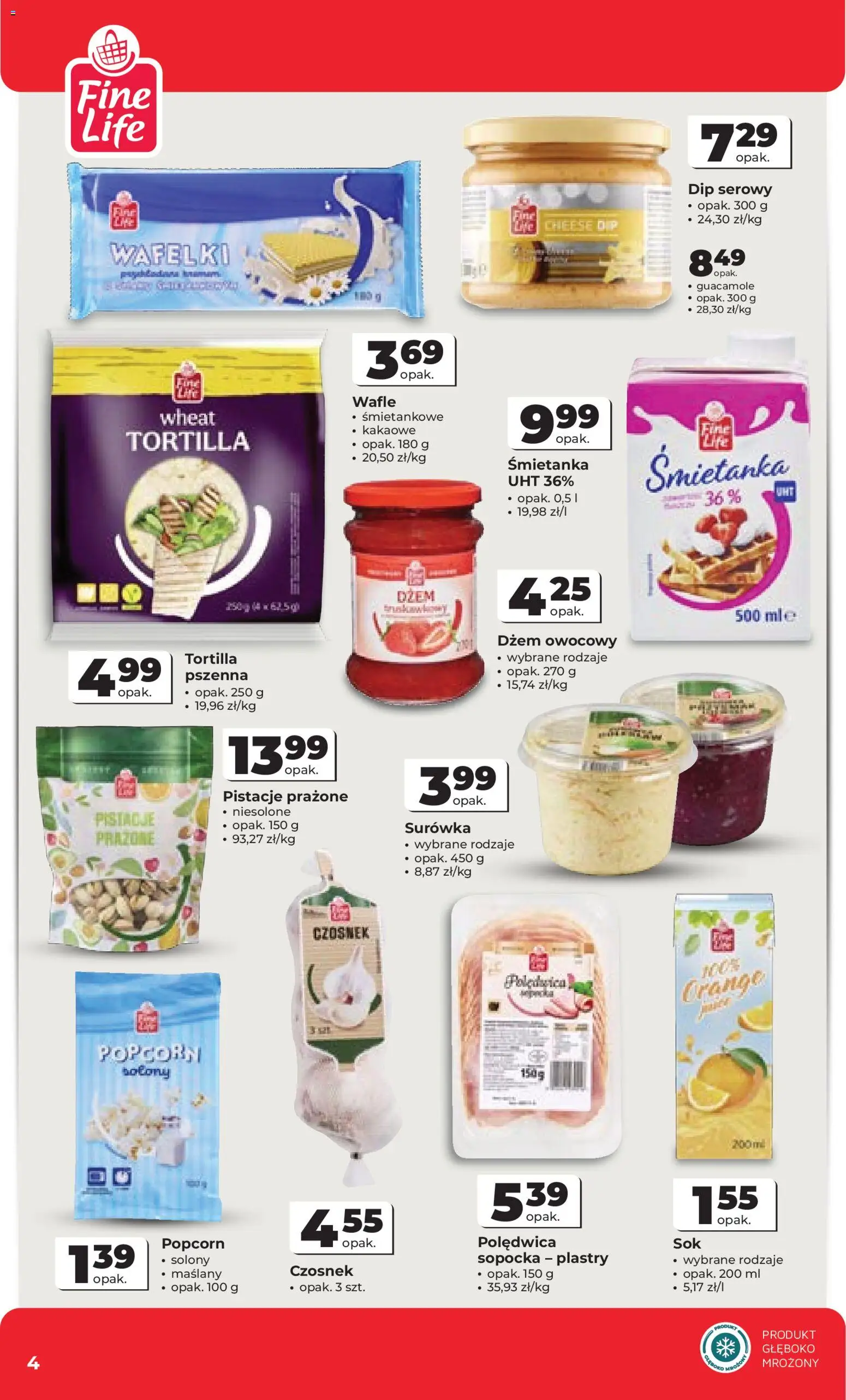 Odido gazetka od 15.04.2026 | Strona: 4 | Produkty: Czosnek, Tortilla, Dżem, Wafelki