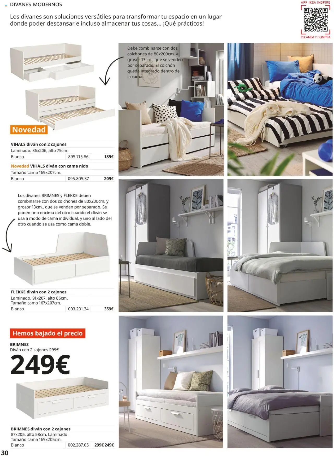 Catálogo IKEA Muebles para el dormitorio │ válido desde el 01.09.2025 | Página: 30 | Productos: Colchon, Cama