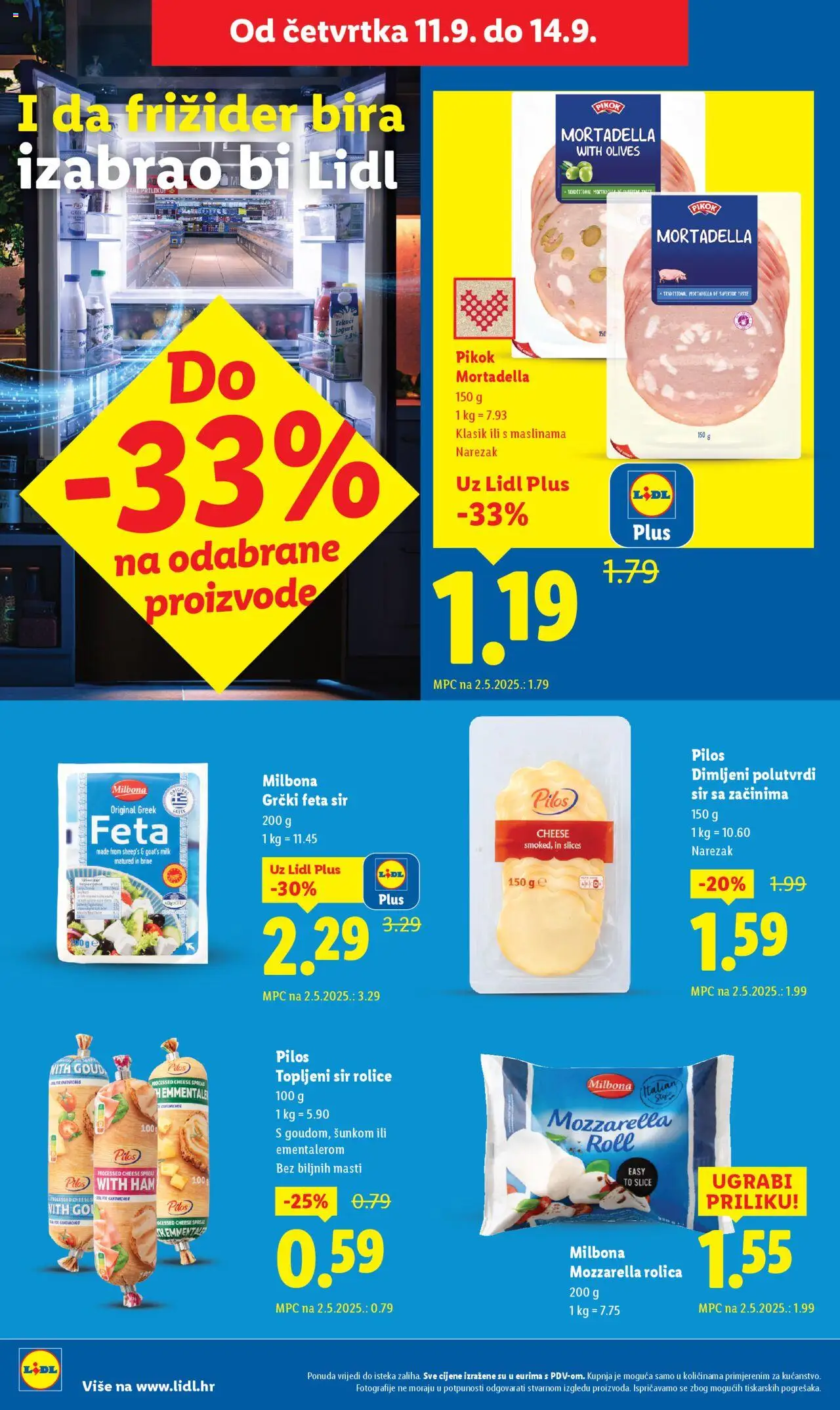 Lidl katalog | vrijedi od 11.09.2025 | Stranica: 12 | Proizvodi: Feta, Mozzarella, Jogurt, Narezak