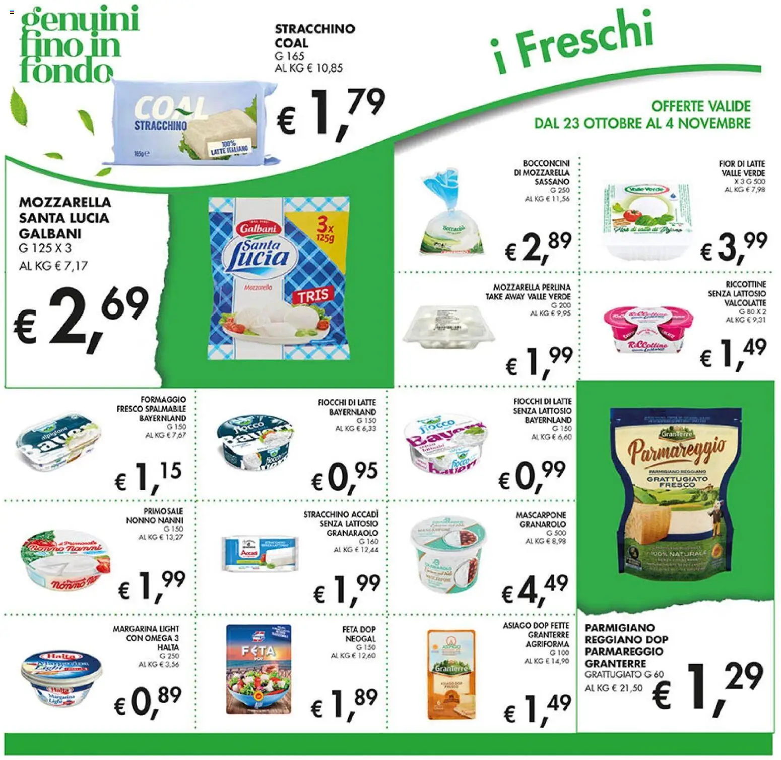 Volantino Coal del 23.10.2025 | Pagina: 10 | Prodotti: Fiocchi di latte, Fiocchi, Stracchino, Feta