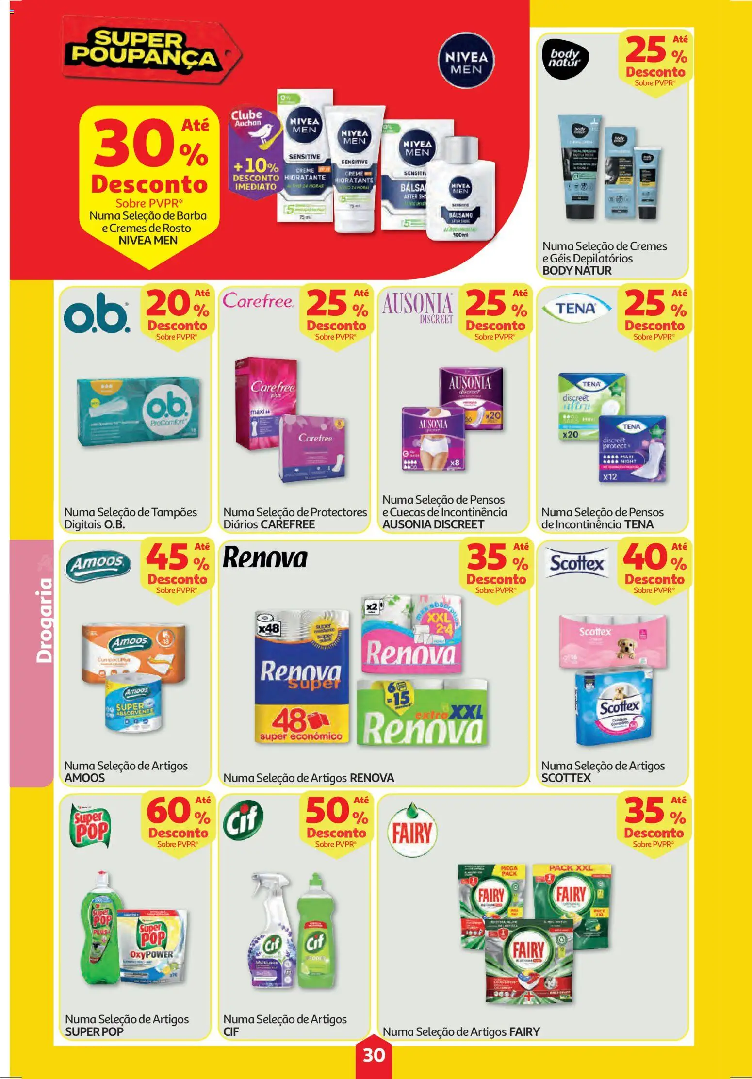 Auchan folheto │ válido de 19.03.2026 | Página: 30 | Produtos: Creme, Cuecas