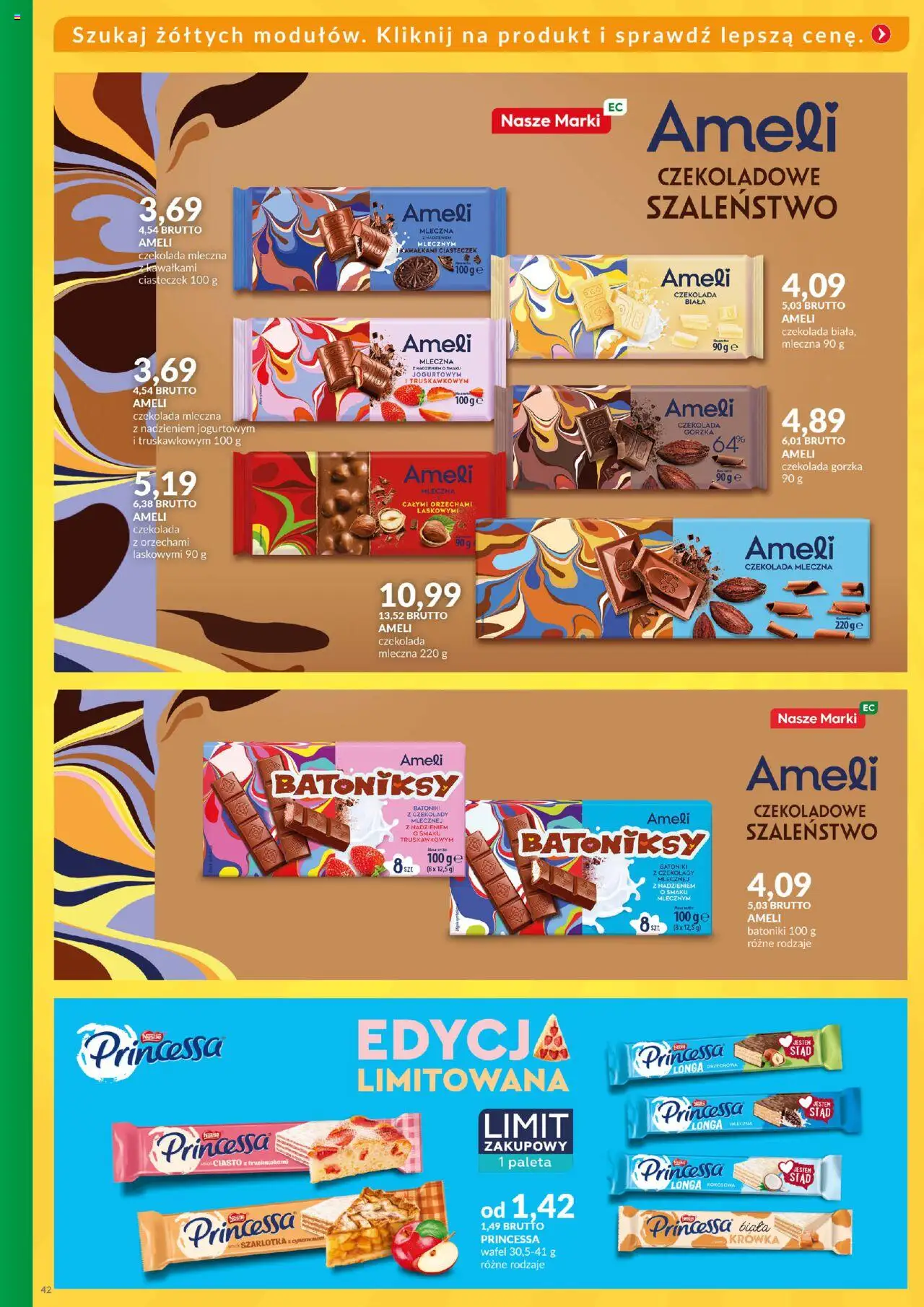 Eurocash Gazetka - Katalog Artykułów Spożywczych od 01.06.2025 | Strona: 42 | Produkty: Czekolady, Cynamon, Krowka, Czekolada