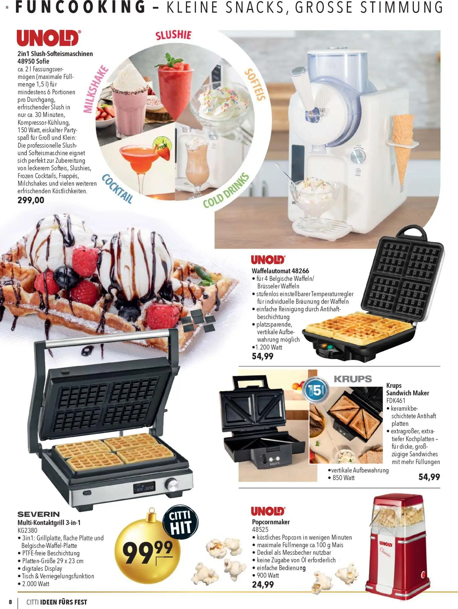 CITTI Markt - Ideen fürs Fest – gültig ab 10.12.2025 | Seite: 8 | Produkte: Krups, Öl, Tisch, Waffeln
