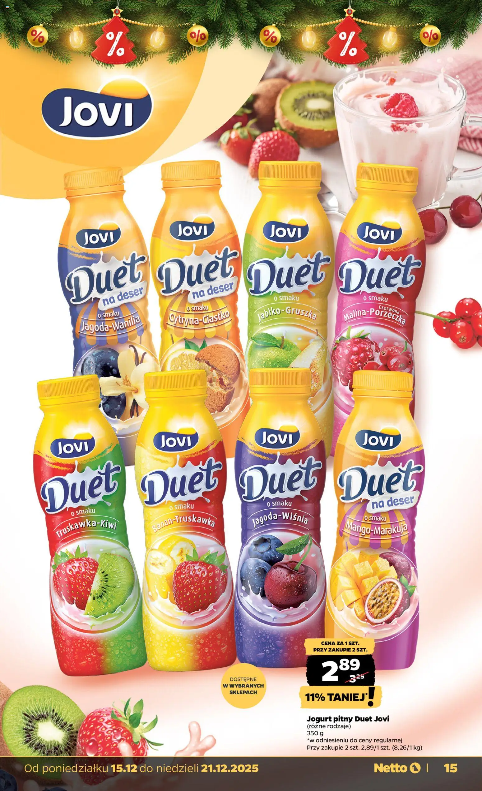 Netto gazetka - Spożywcza od 15.12.2025 | Strona: 15 | Produkty: Jogurt pitny, Jogurt