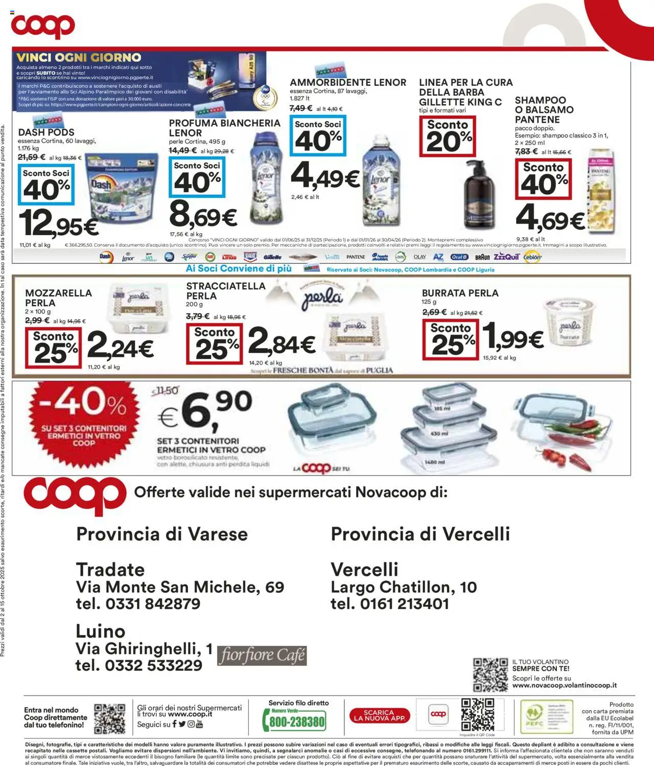 Volantino COOP del 02.10.2025 | Pagina: 36 | Prodotti: Shampoo, Balsamo, Data, Stracciatella