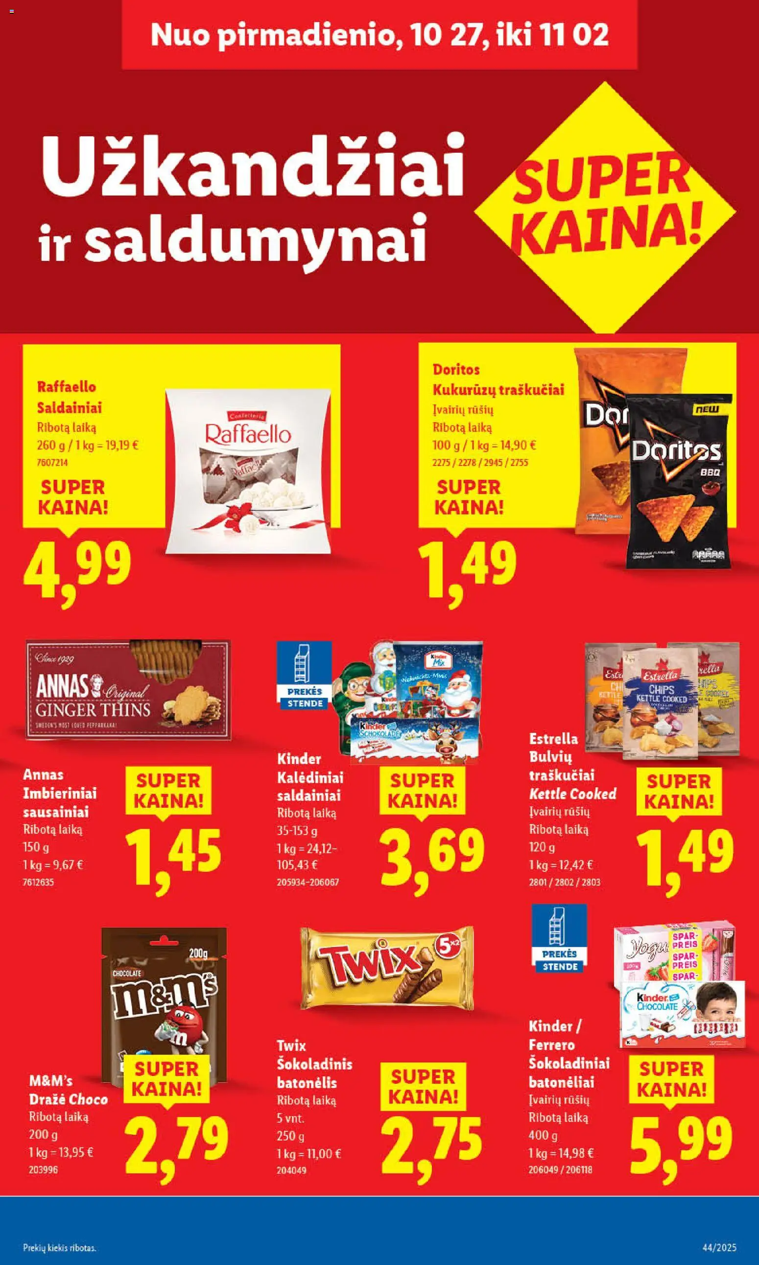 LIDL akcijos nuo 27.10.2025 | Puslapis: 35 | Prekių: Sausainiai, Saldainiai, Traškučiai