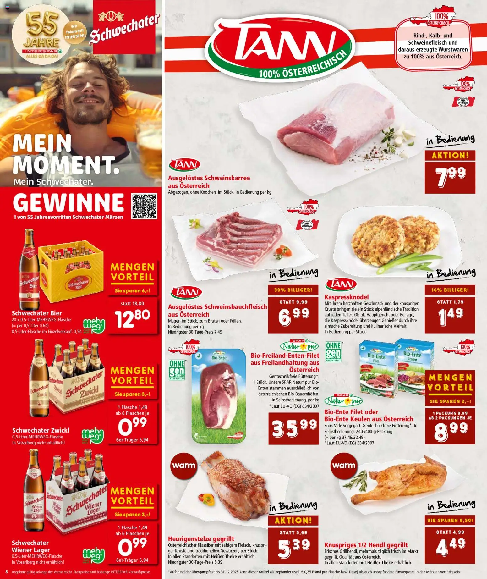 Interspar Flugblatt - Tirol gültig ab 06.11.2025 | Seite: 9 | Produkte: Bier, Schweinefleisch