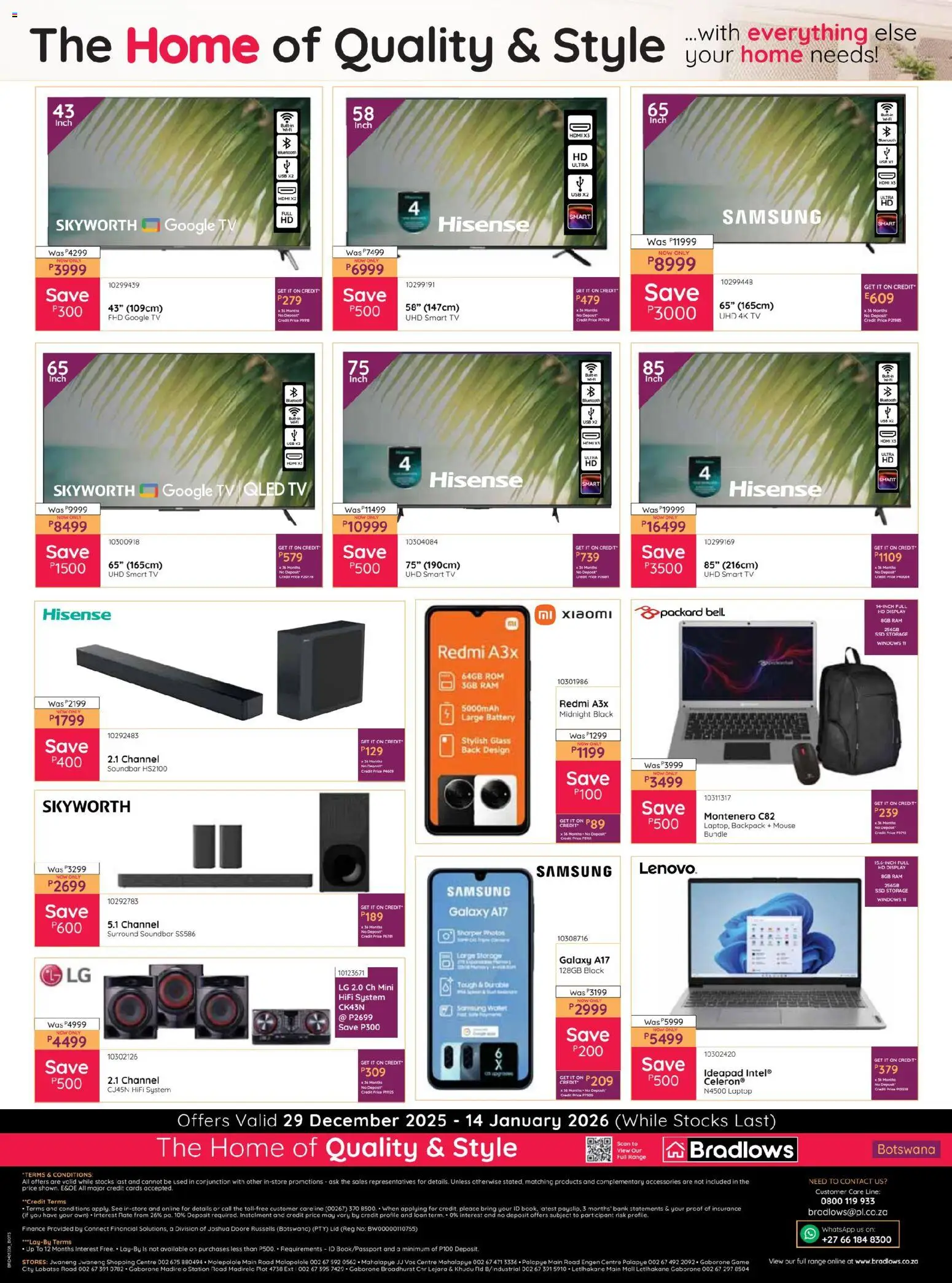 New Bradlows catalogue – valid from 29.12.2025 | Page: 8 | Products: Mouse, Laptop, Battery, Soundbar