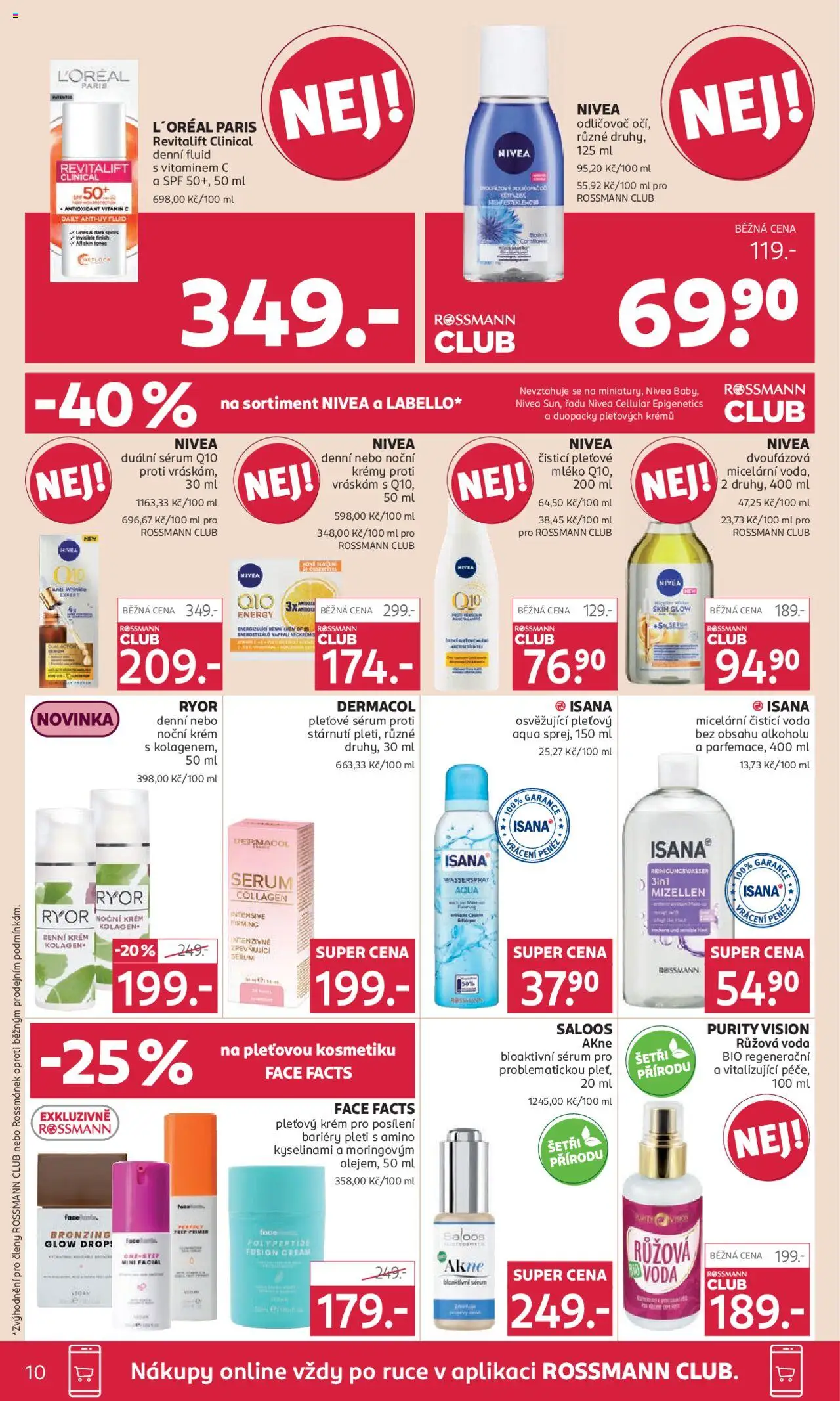 Rossmann leták od 13.08.2025 | Strana: 10 | Produkty: Makeup, Sérum, Růžová voda, Odličovač očí