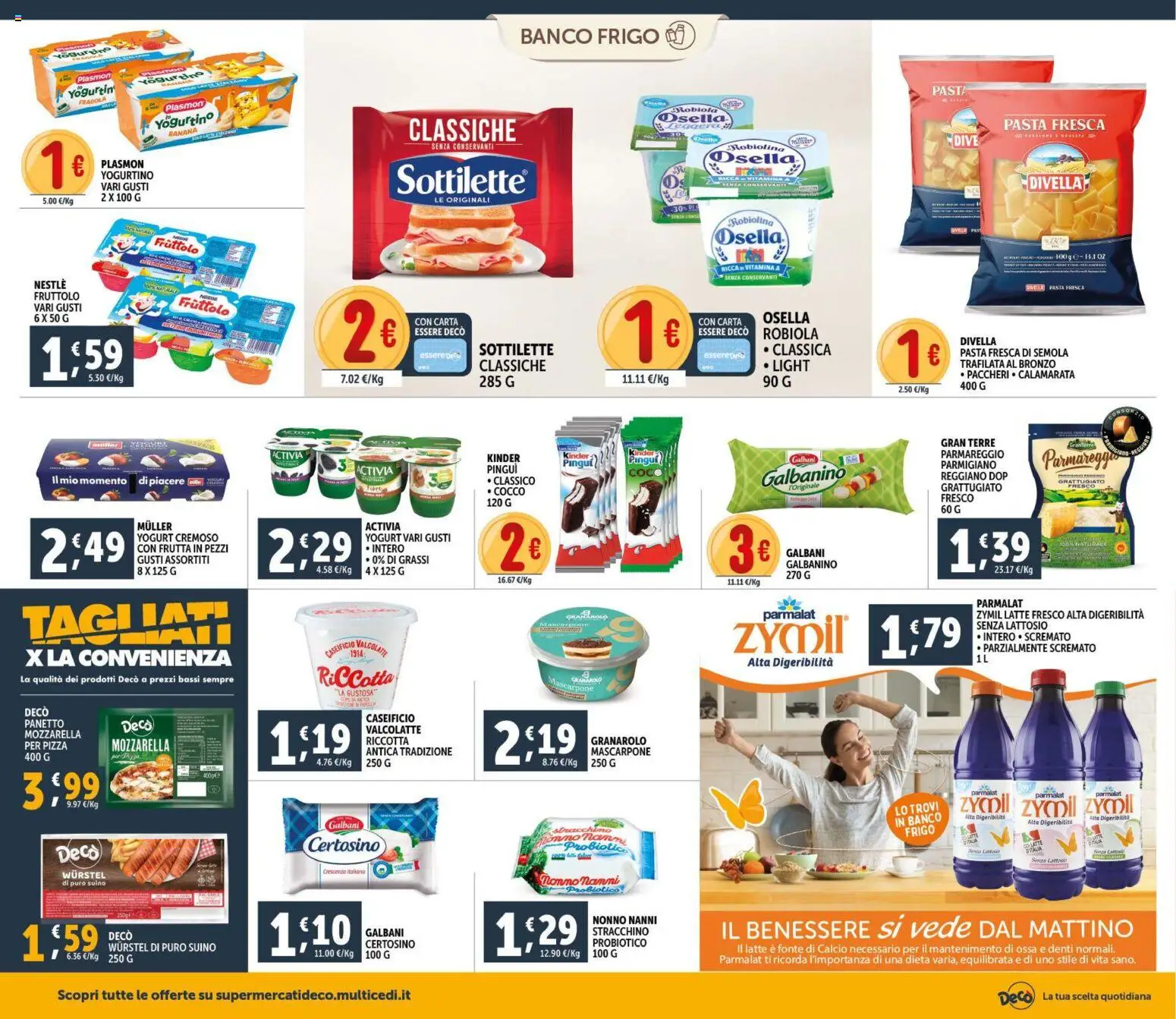 Volantino Decò del 11.02.2026 | Pagina: 8 | Prodotti: Yogurt, Tonno, Cocco, Stracchino