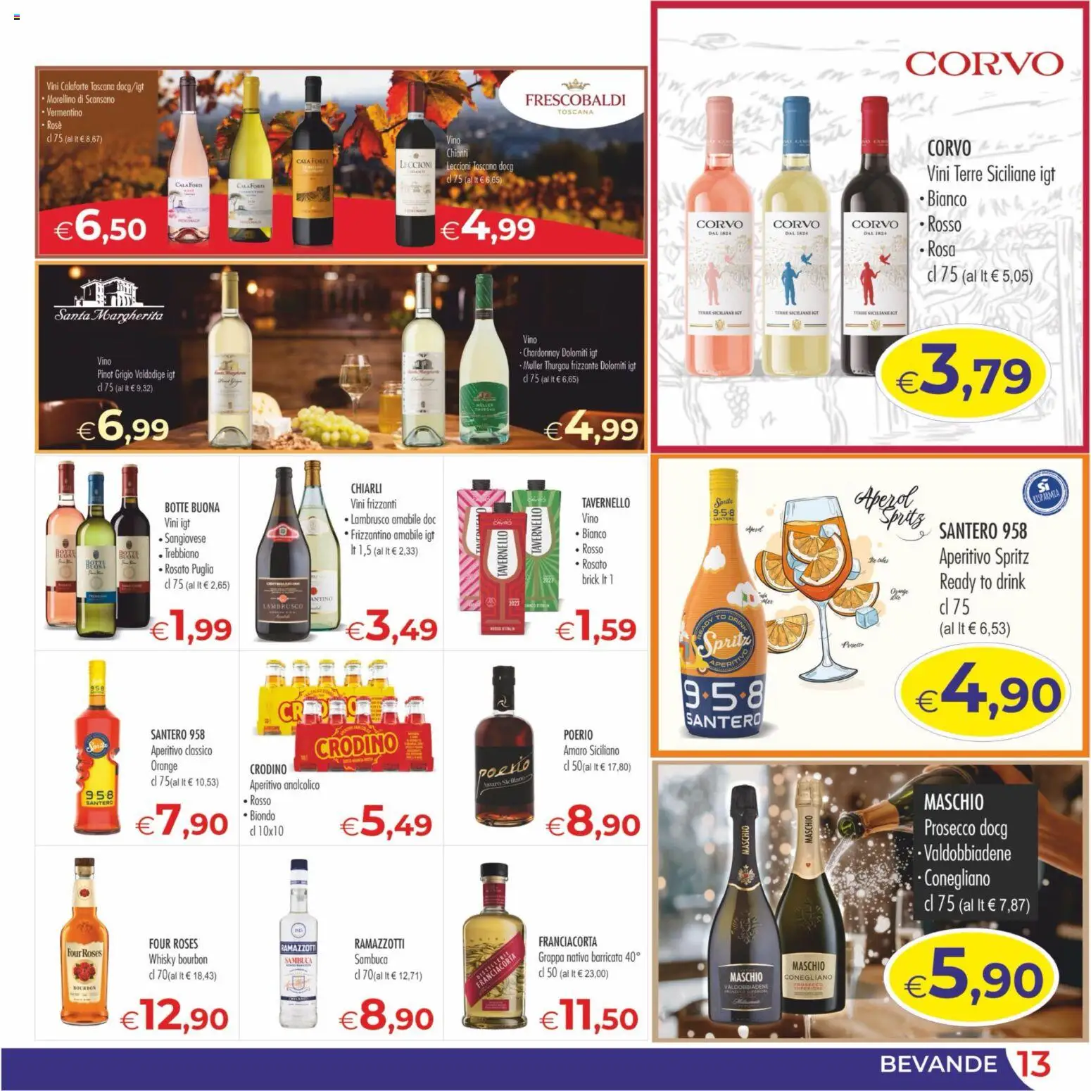 Volantino MerSi Supermercati del 21.01.2026 | Pagina: 13 | Prodotti: Prosecco, Whisky, Vino, Grappa