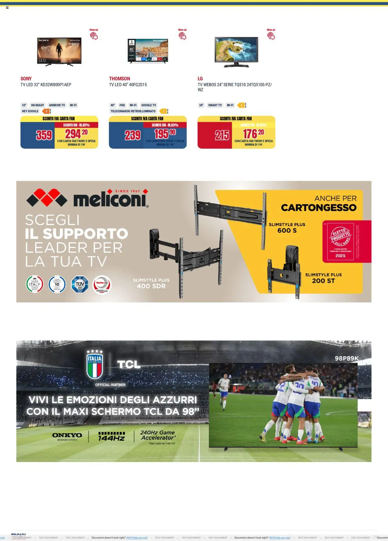 Volantino Trony del 02.10.2025 | Pagina: 15 | Prodotti: Schermo, smart TV, TV, Fan
