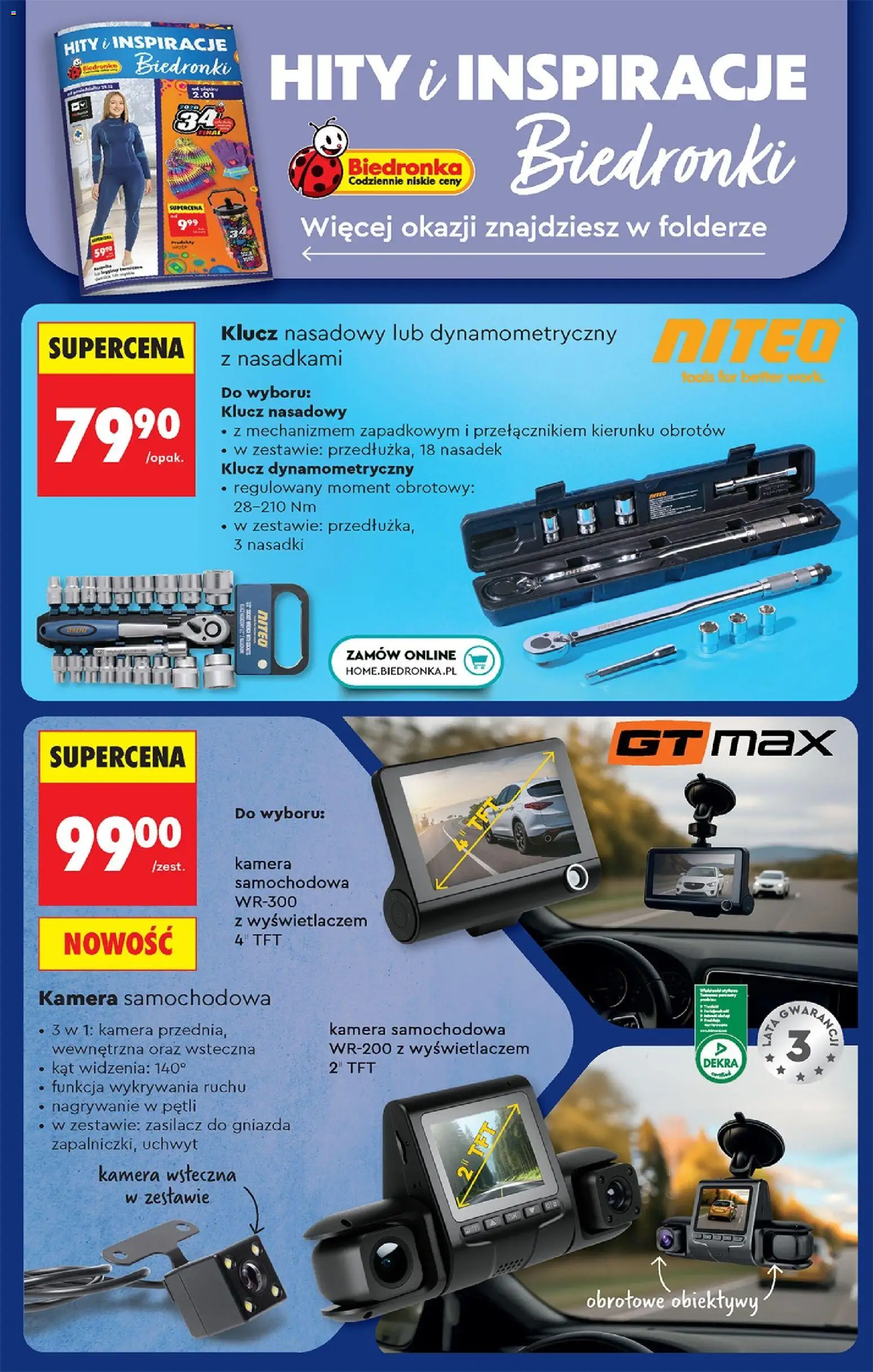 Biedronka gazetka - Oferta w tym tygodniu od 31.12.2025 | Strona: 76 | Produkty: Kamera samochodowa
