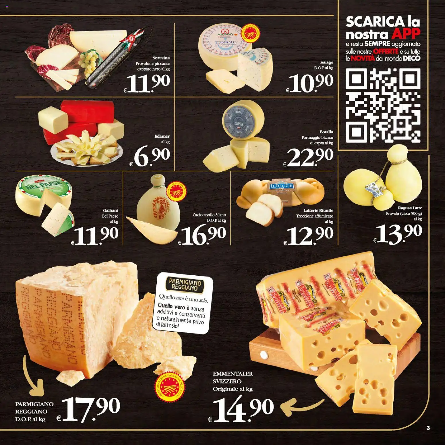 Volantino Decò del 05.01.2026 | Pagina: 3 | Prodotti: Provolone, Latte, Formaggio, Emmental