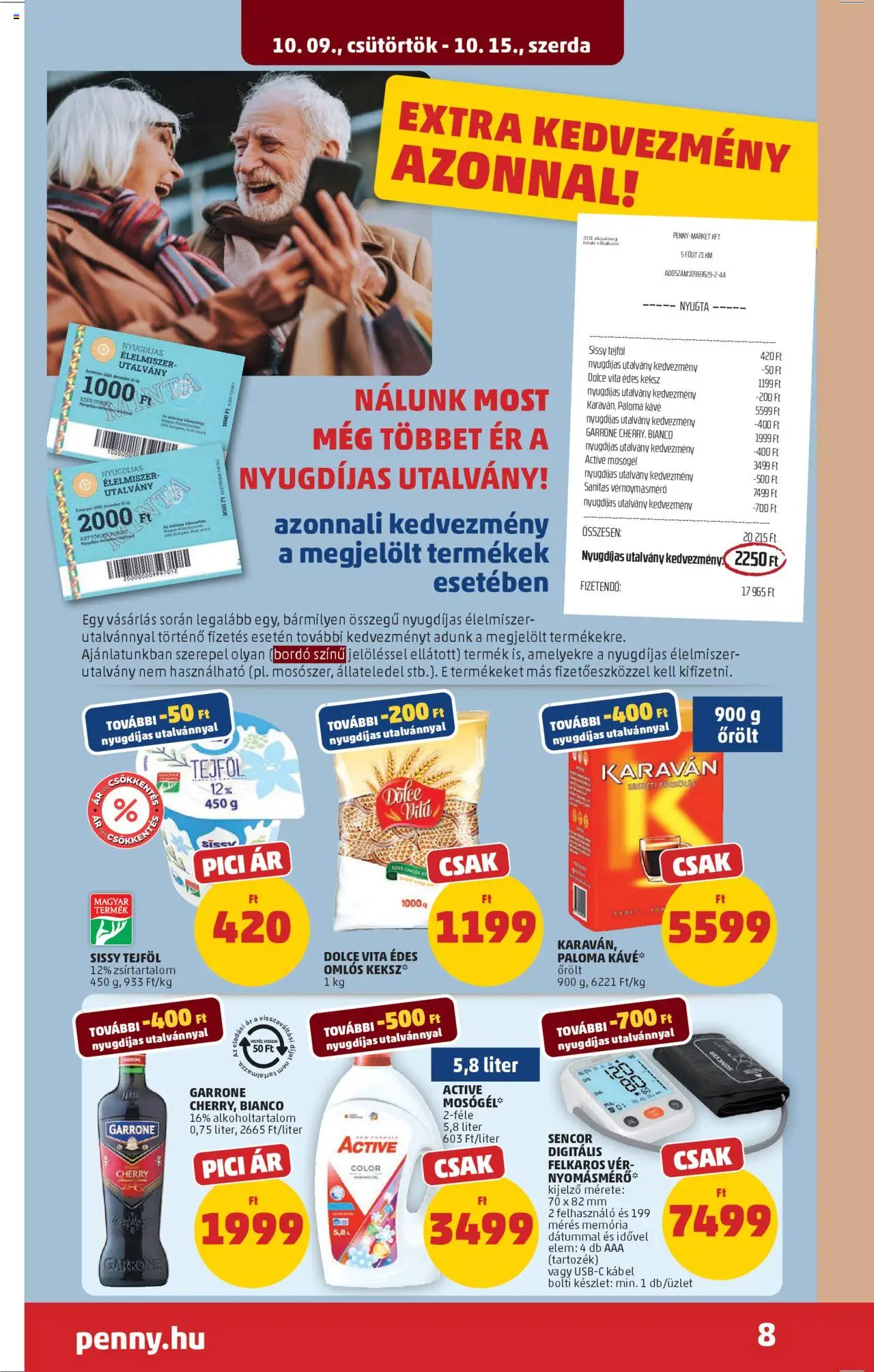 PENNY akciós ujság - amely érvényes a következő dátumtól: 09.10.2025 | Oldal: 12 | Termékek: Monitor, Mosógél, Tejföl, Keksz