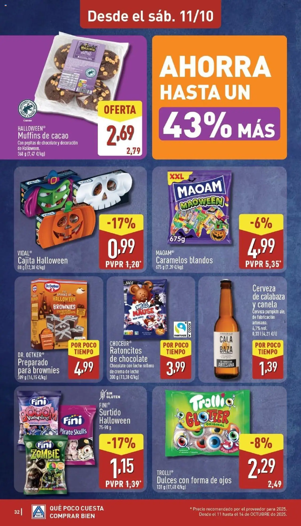 Aldi folleto Península │ válido desde el 06.10.2025 | Página: 32 | Productos: Leche, Chocolate, Crema, Chocolate con leche