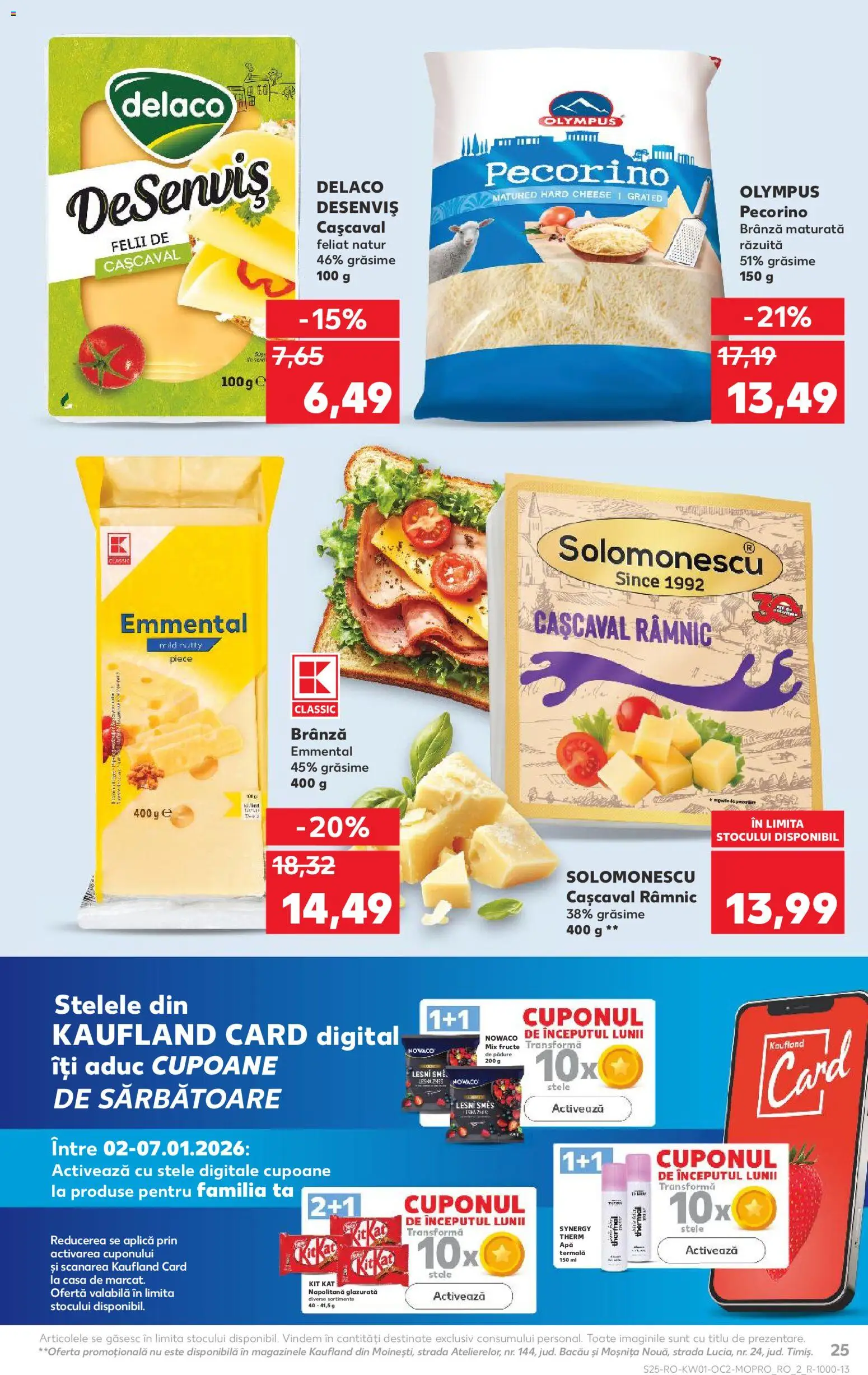 Kaufland RO akciós ujság - amely érvényes a következő dátumtól: 31.12.2025 | Oldal: 25 | Termékek: Pecorino