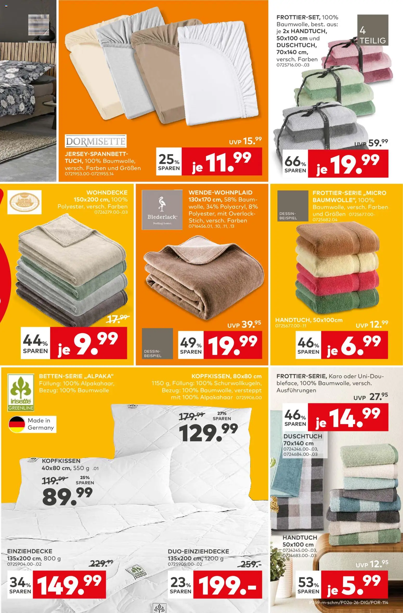 Porta! WSV: Bis zu 70% reduziert in vielen Abteilungen - Aachen – gültig ab 04.01.2026 | Seite: 3 | Produkte: Kopfkissen