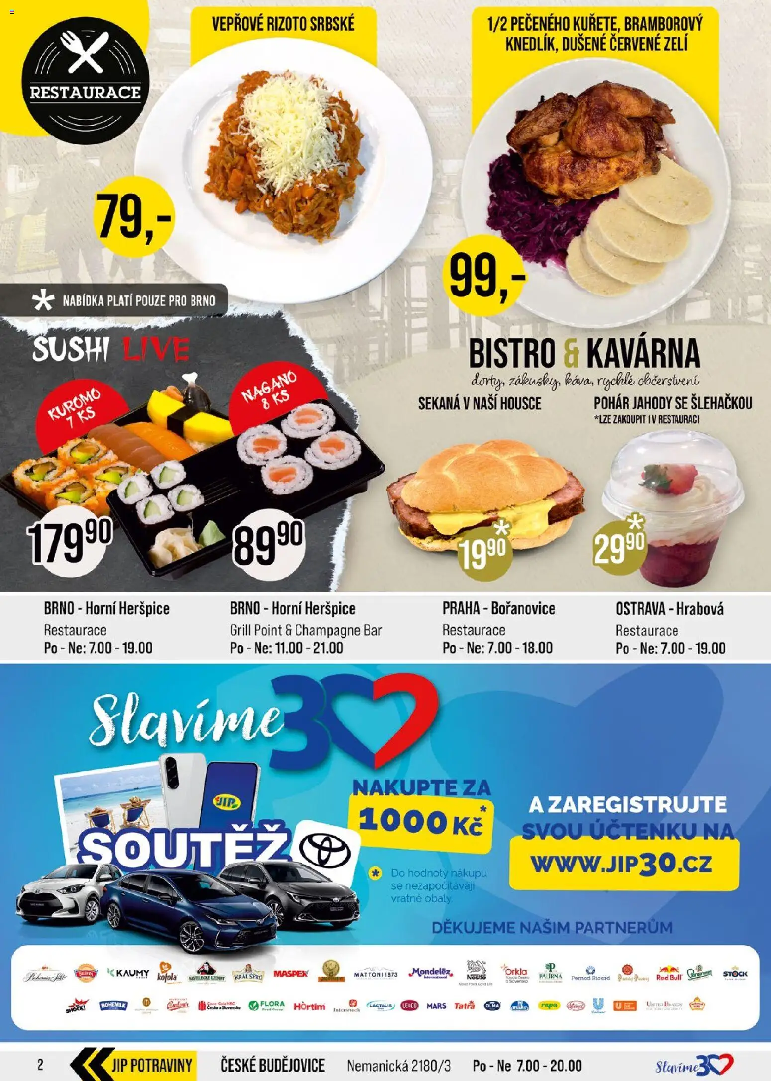 Jip leták - Cash & Carry od 29.10.2025 | Strana: 2 | Produkty: Mattoni, Sushi, Champagne, Flora