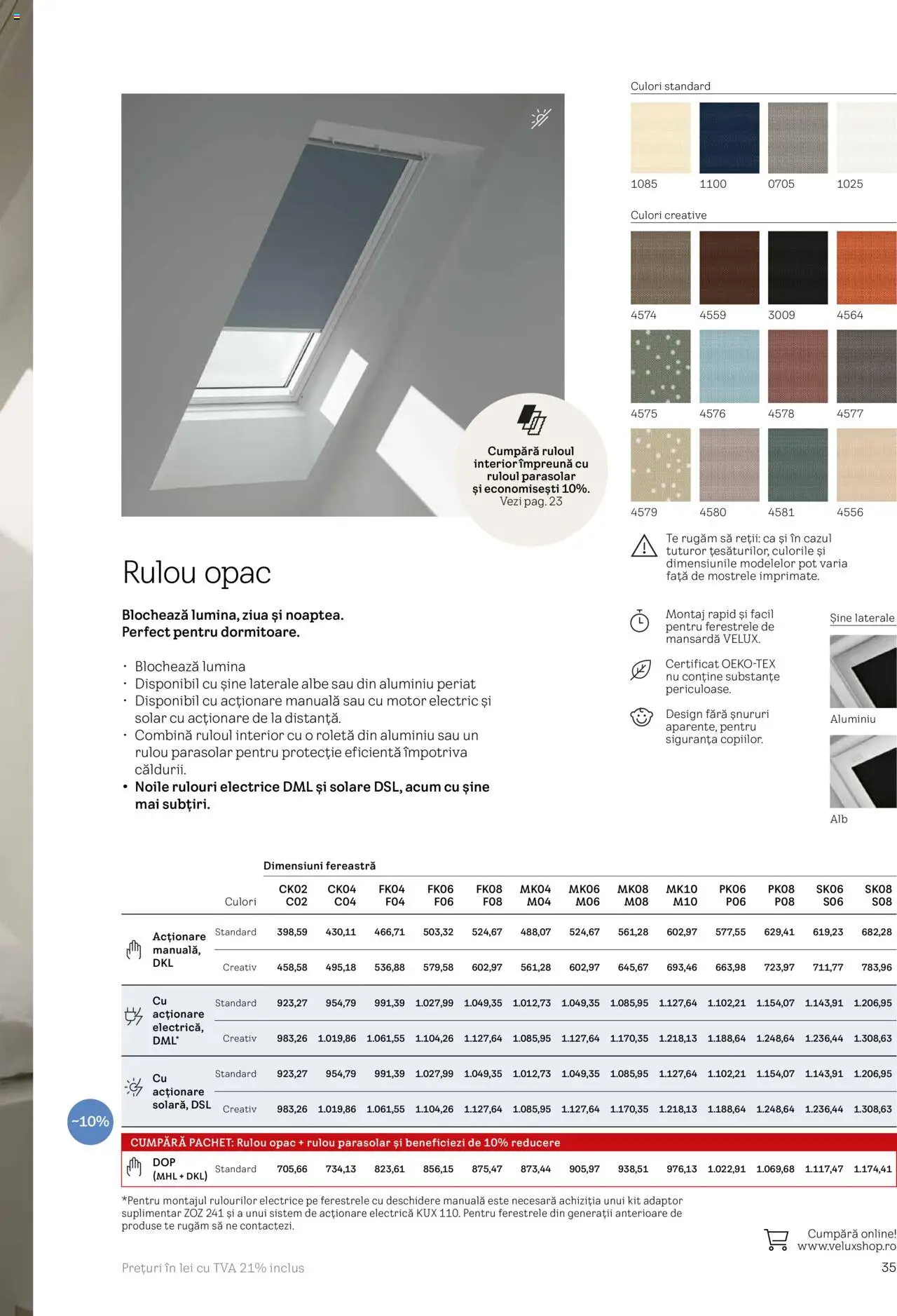 Velux catalog - Rulouri şi rolete – valabil de la 25.02.2025 | Pagină: 35 | Produse: Tavuk suyu, Adaptor, Fereastră