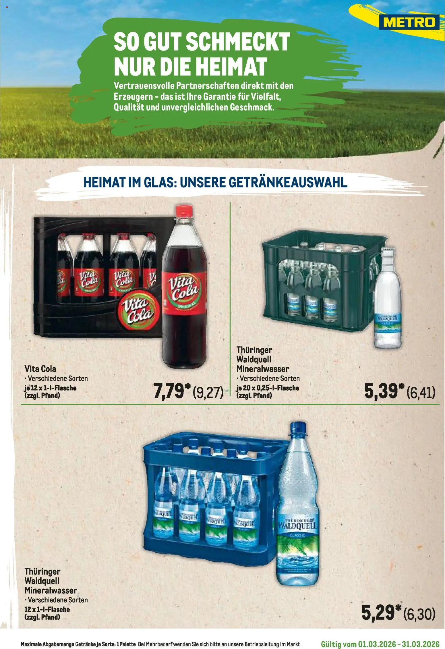 Metro Regionaler Flyer – gültig ab 01.03.2026 | Seite: 103 | Produkte: Cola, Mineralwasser, Vita cola