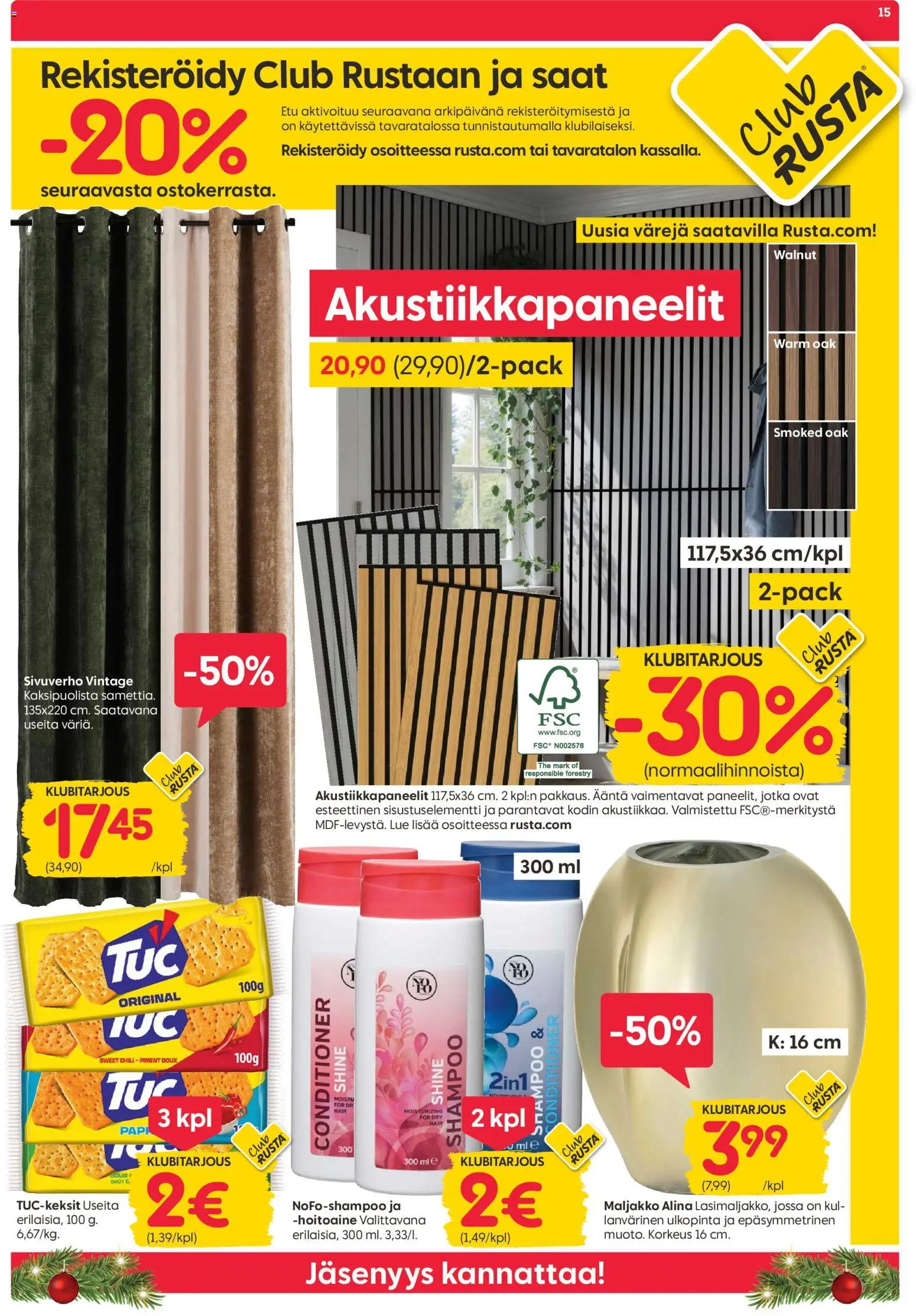 Rusta tarjoukset – voimassa 24.12.2025 alkaen | Sivu: 15 | Tuotteet: Shampoo, Hoitoaine, Maljakko, Chili