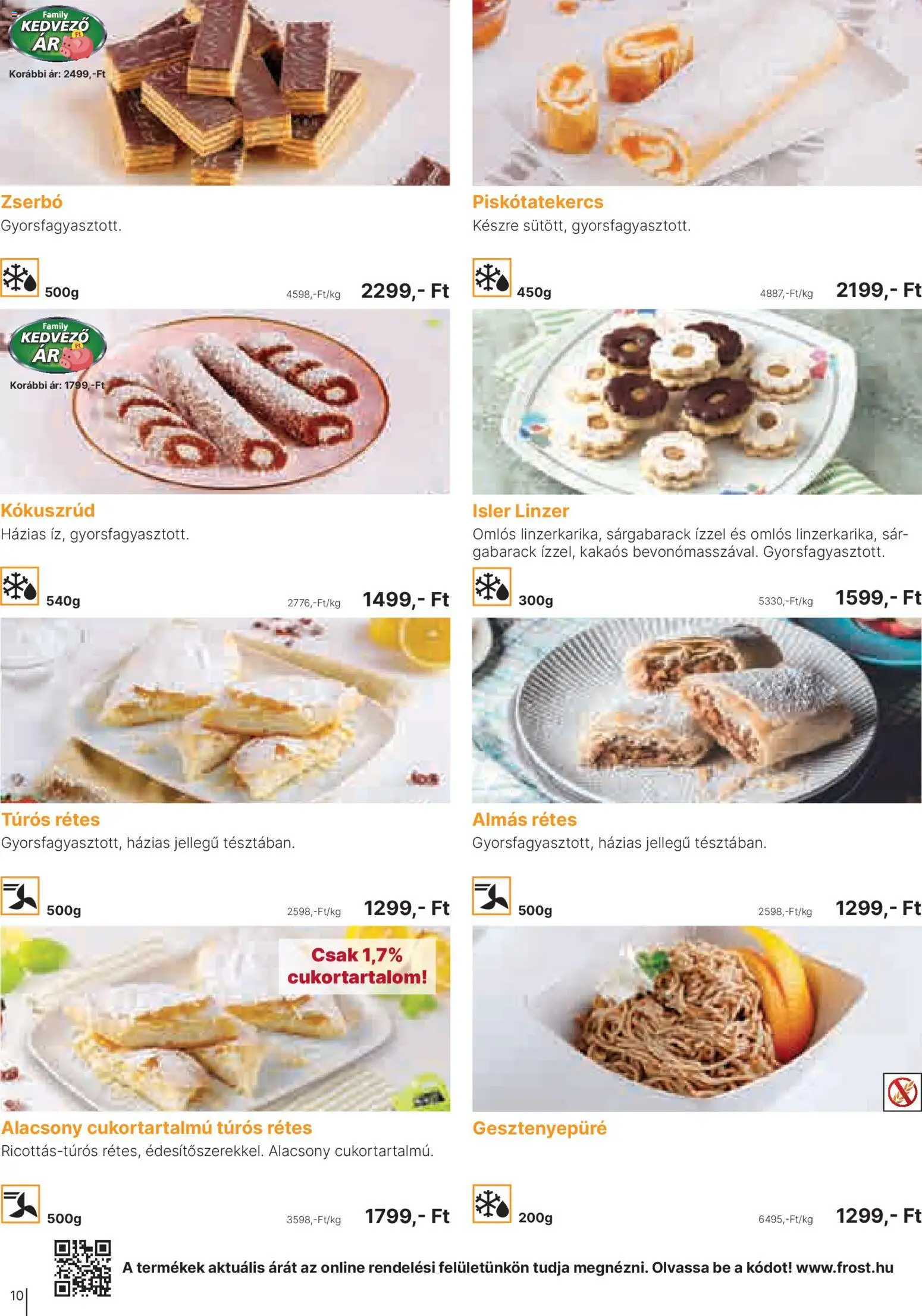 Family Frost akciós ujság - amely érvényes a következő dátumtól: 01.04.2026 | Oldal: 10 | Termékek: Gesztenyepüré, Sárgabarack, Linzer