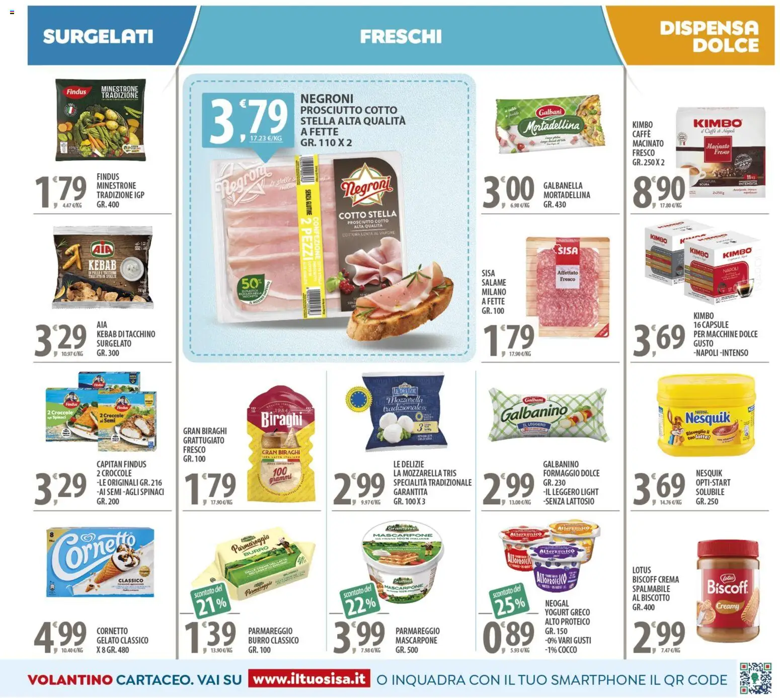 Volantino SISA del 04.11.2025 | Pagina: 9 | Prodotti: Crema, Gelato, Prosciutto, Burro