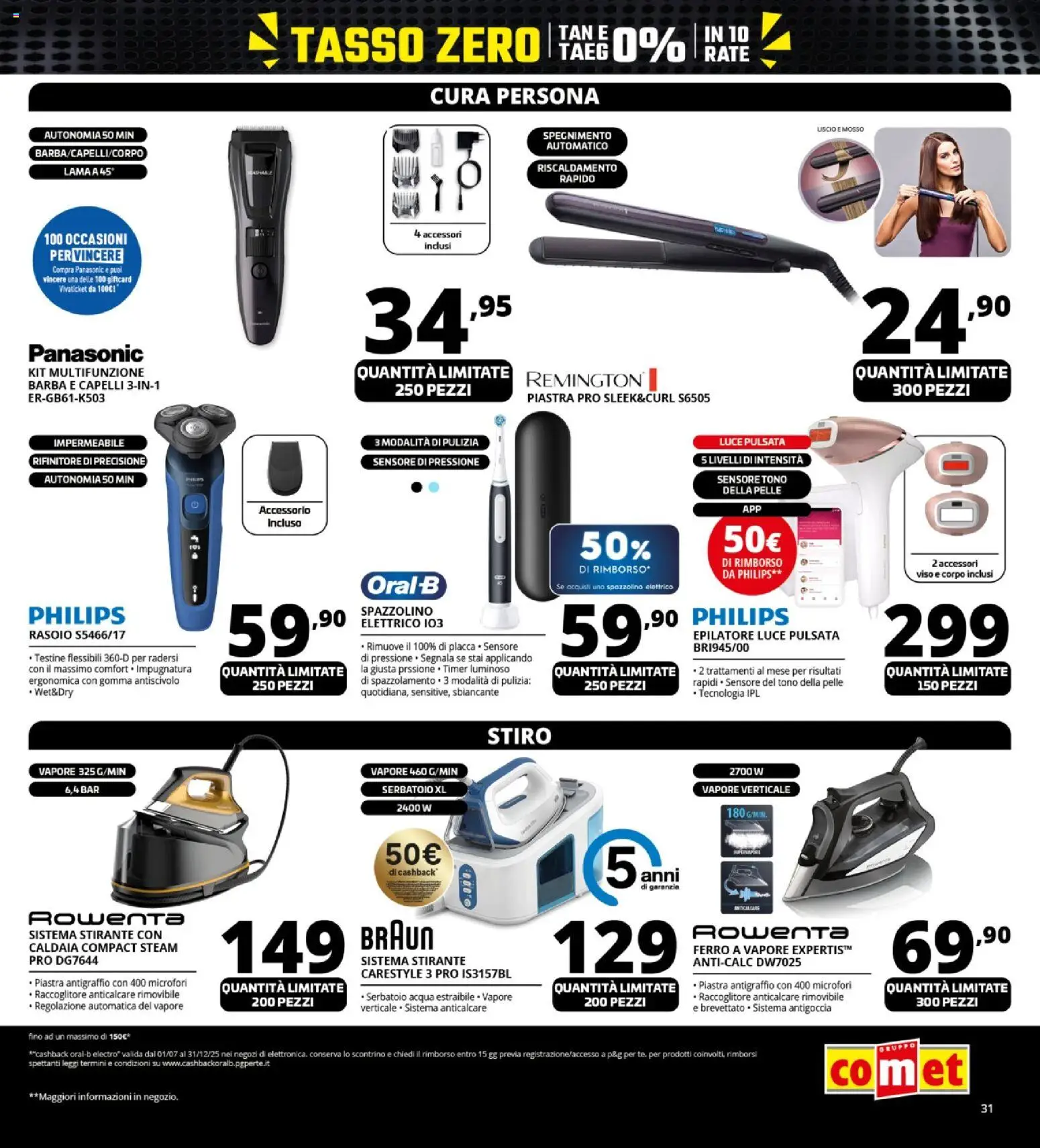 Volantino Comet del 26.11.2025 | Pagina: 31 | Prodotti: Rasoio, Spazzolino, Epilatore, Spazzolino elettrico