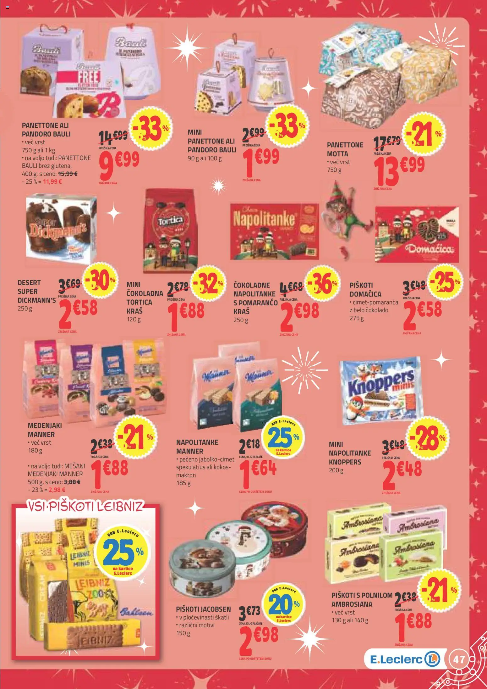 Novi E.leclerc katalog ponudbe – veljaven od 04.11.2025 | Stran: 9 | Izdelki: Napolitanke, Piskoti